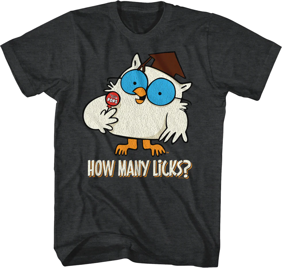 Mr. Owl How Many Licks Tootsie Pop T-Shirt