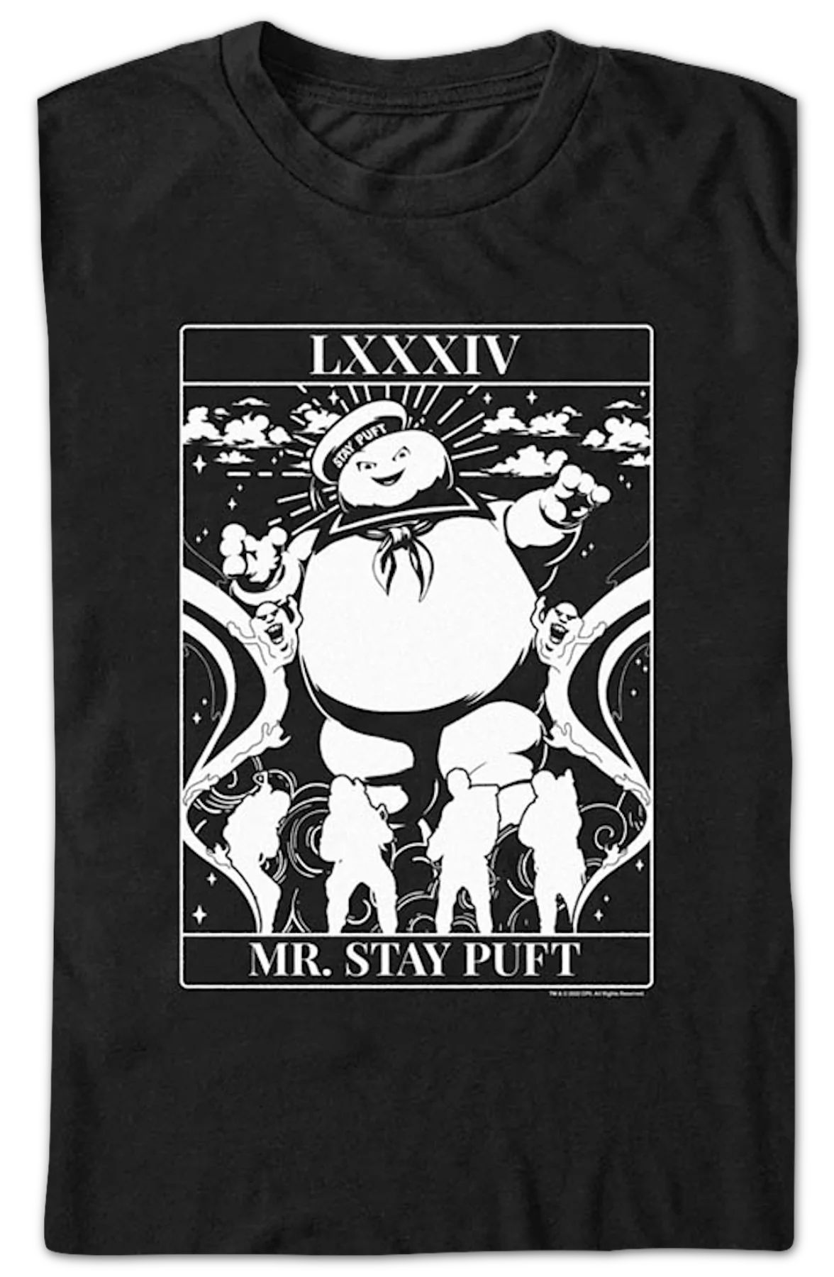 Mr. Stay Puft Tarot Card Ghostbusters T-Shirt - Image 2