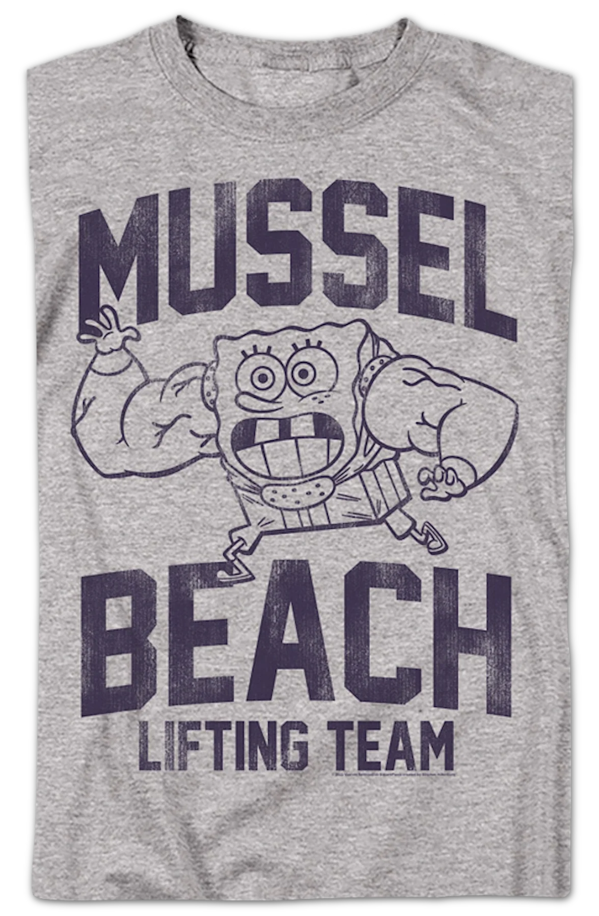 Mussel Beach Lifting Team SpongeBob SquarePants T-Shirt - Image 2