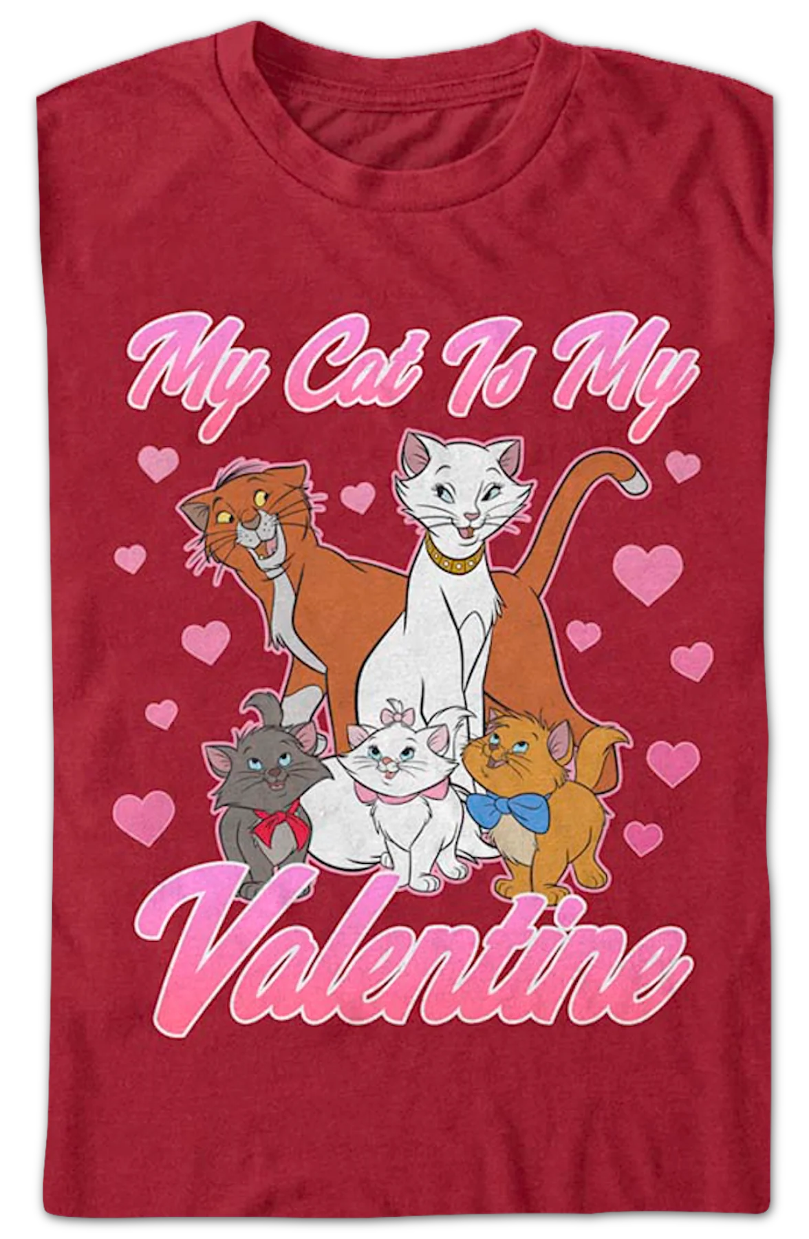 My Cat Is My Valentine Aristocats T-Shirt - Image 2