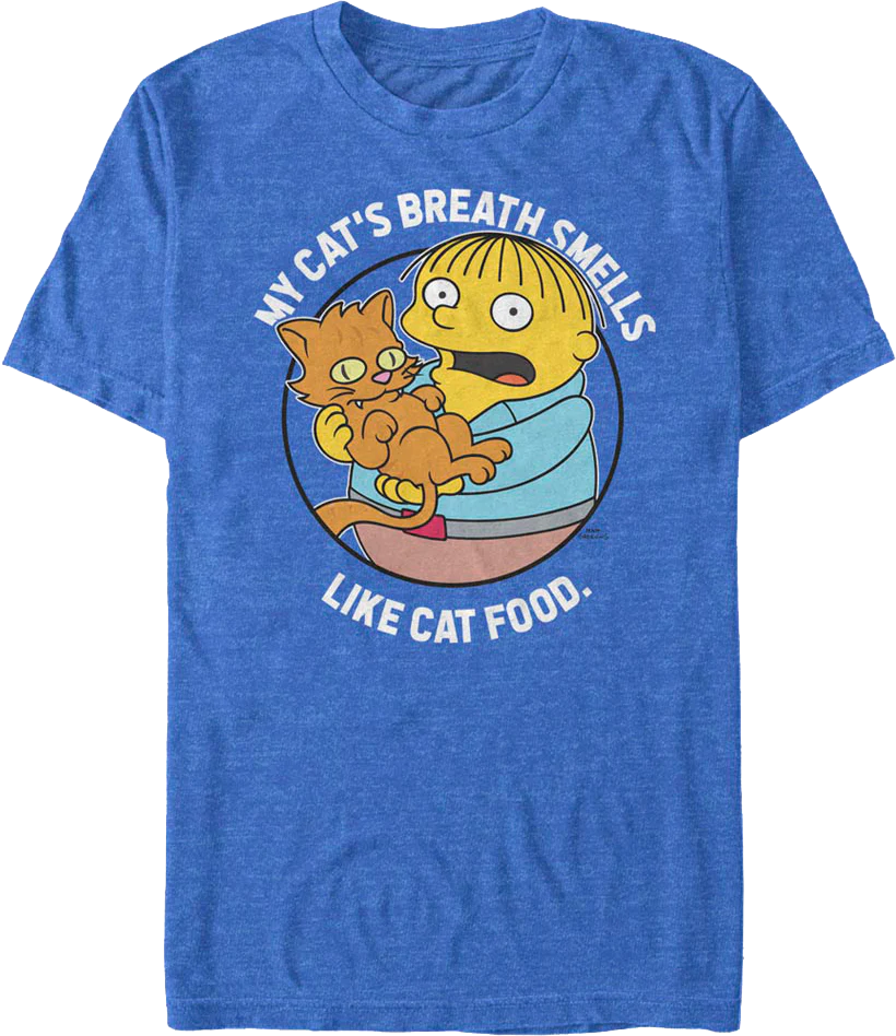 My Cat's Breath Smells Like Cat Food Simpsons T-Shirt