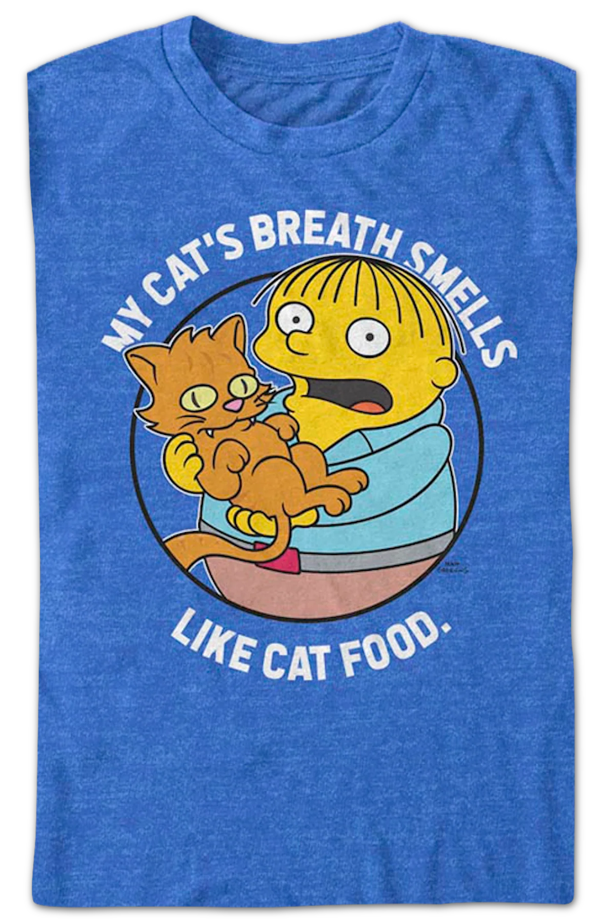 My Cat's Breath Smells Like Cat Food Simpsons T-Shirt - Image 2