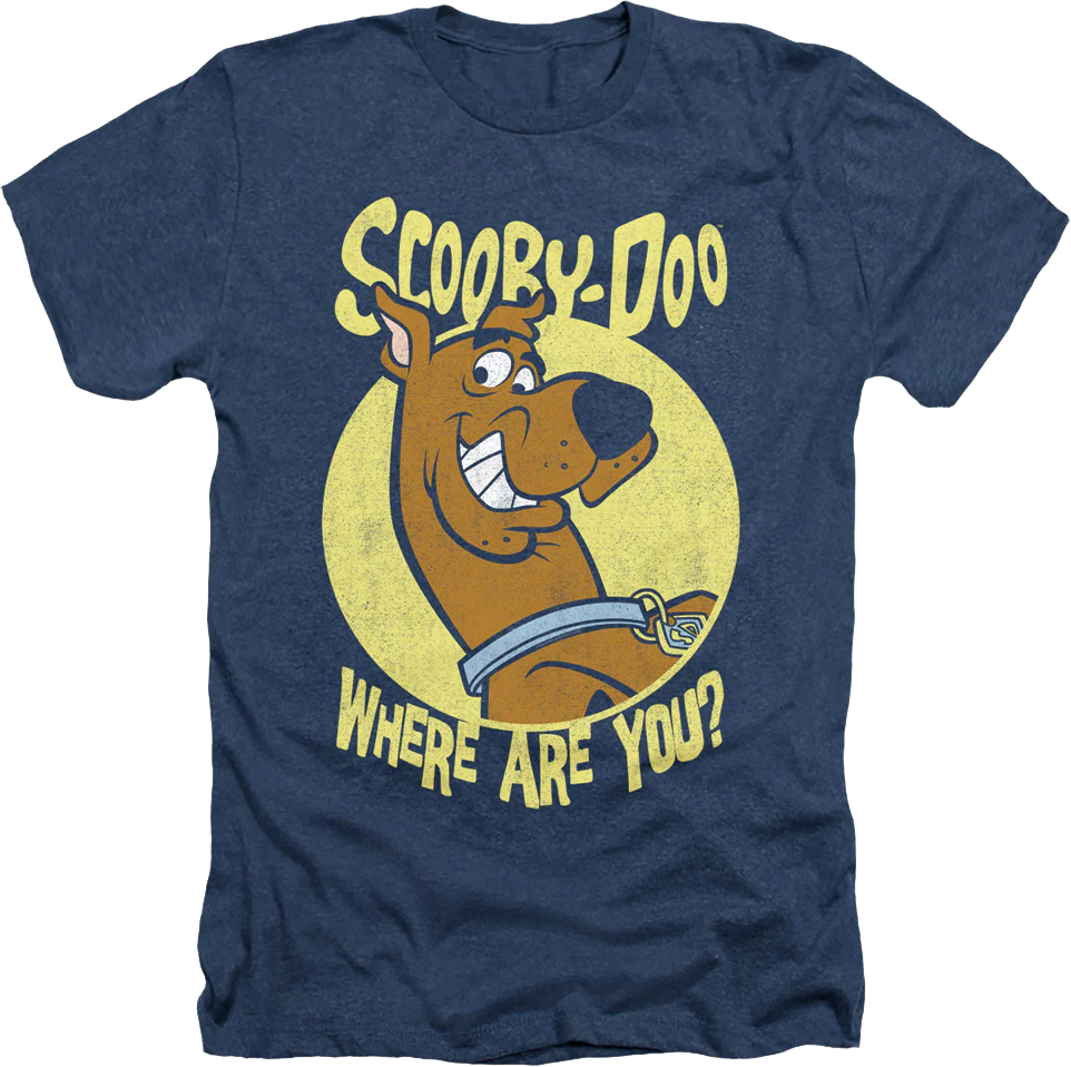 Navy Heather Scooby-Doo Where Are You T-Shirt