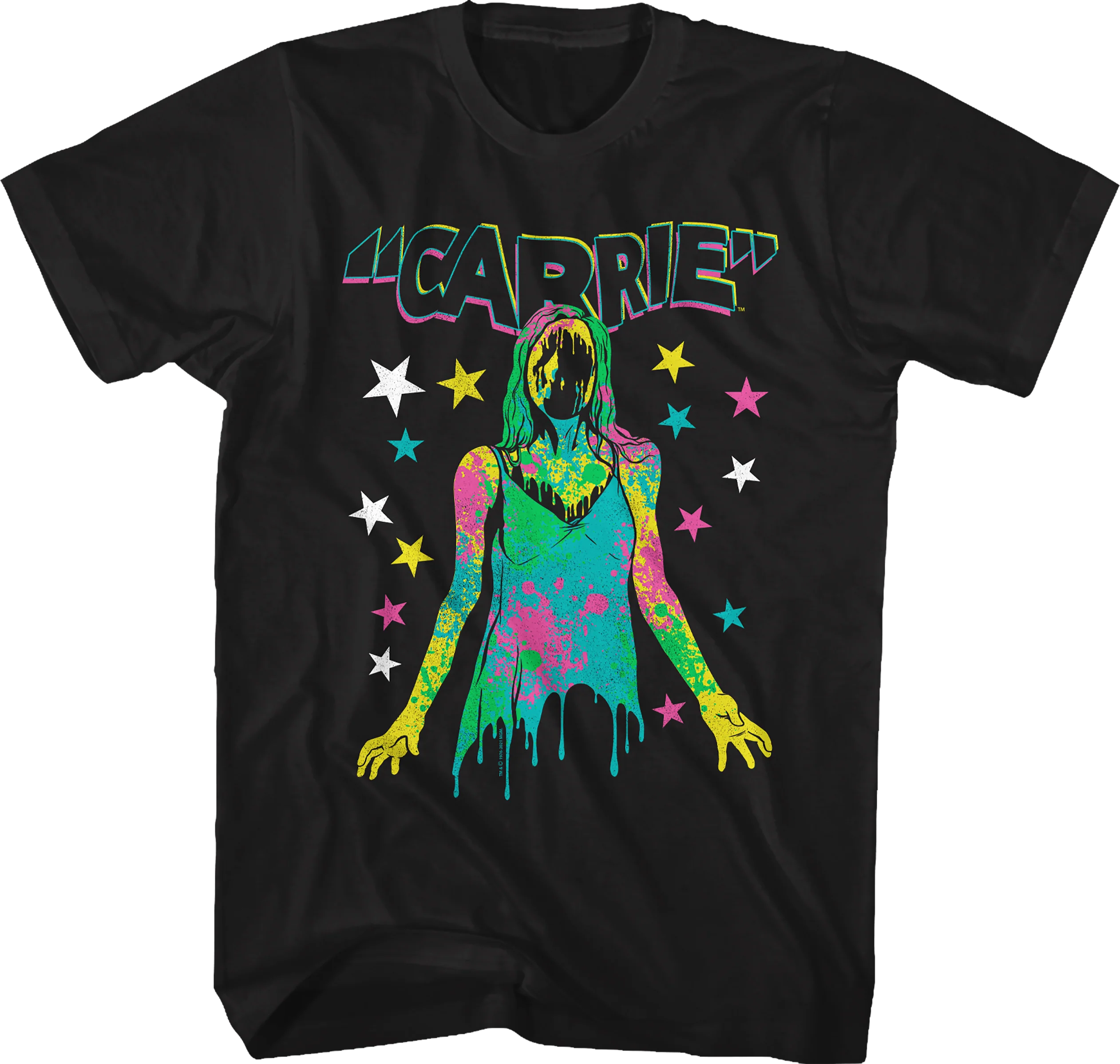 Neon Blood Splattered Prom Queen Carrie T-Shirt