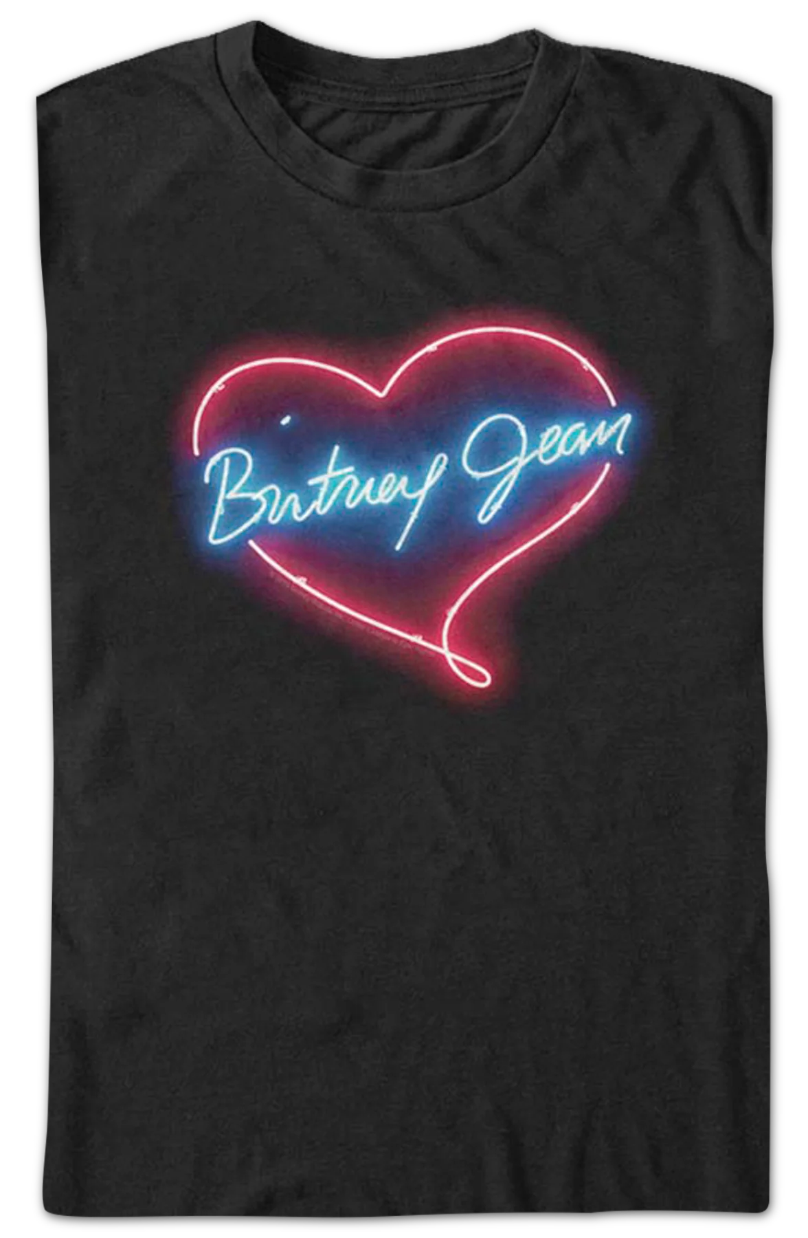 Neon Britney Jean Heart Britney Spears T-Shirt - Image 2