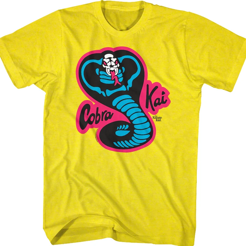 Neon Cobra Kai Logo Karate Kid T-Shirt