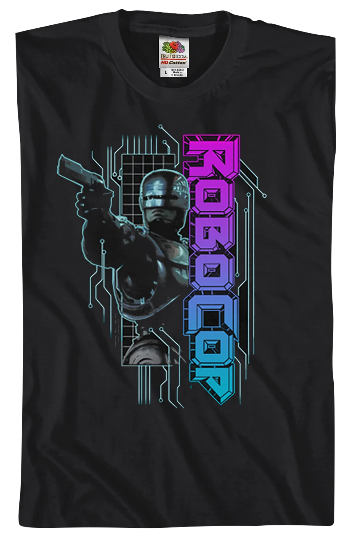 Neon Logo Robocop T-Shirt - Image 2