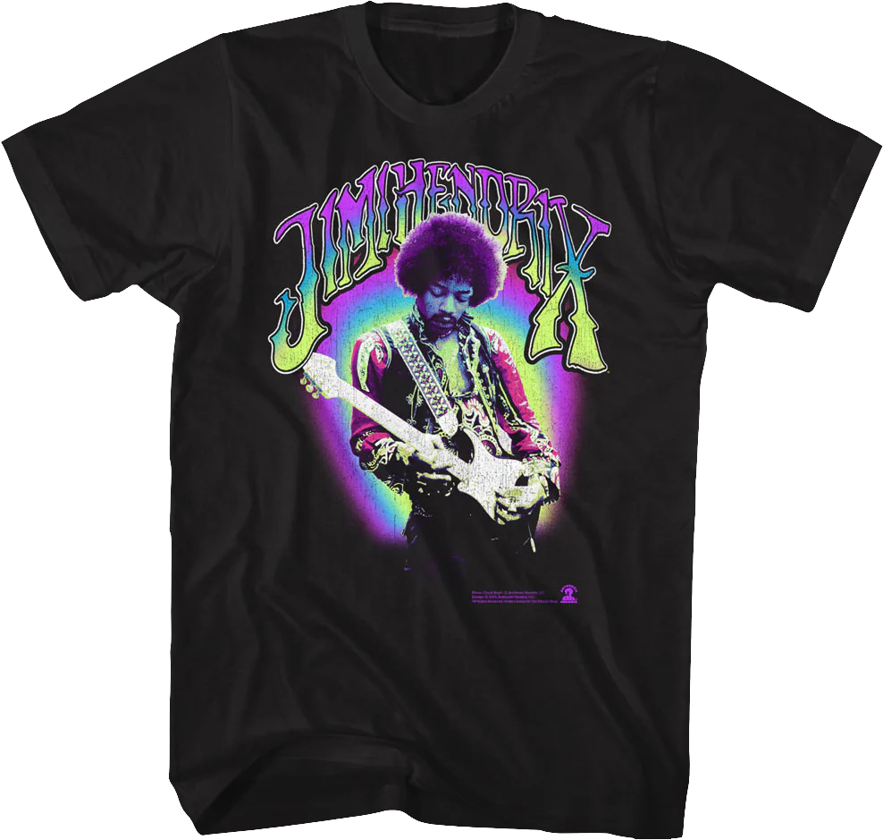 Neon Name Jimi Hendrix T-Shirt