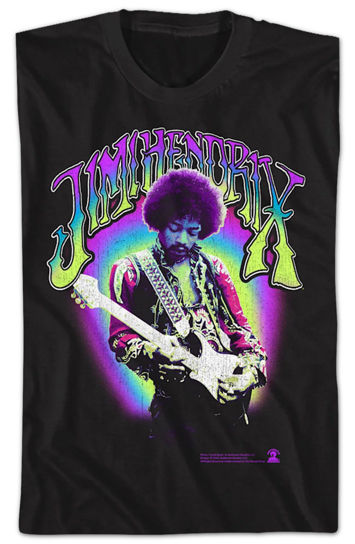 Neon Name Jimi Hendrix T-Shirt - Image 2