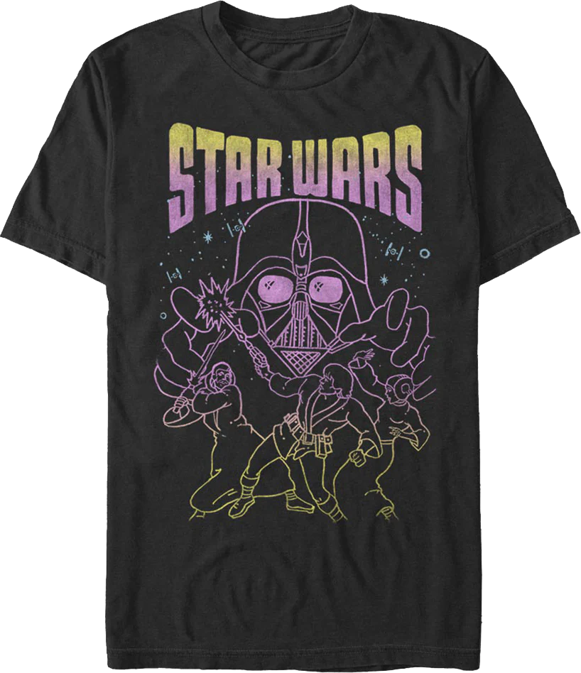 Neon Sketch Star Wars T-Shirt