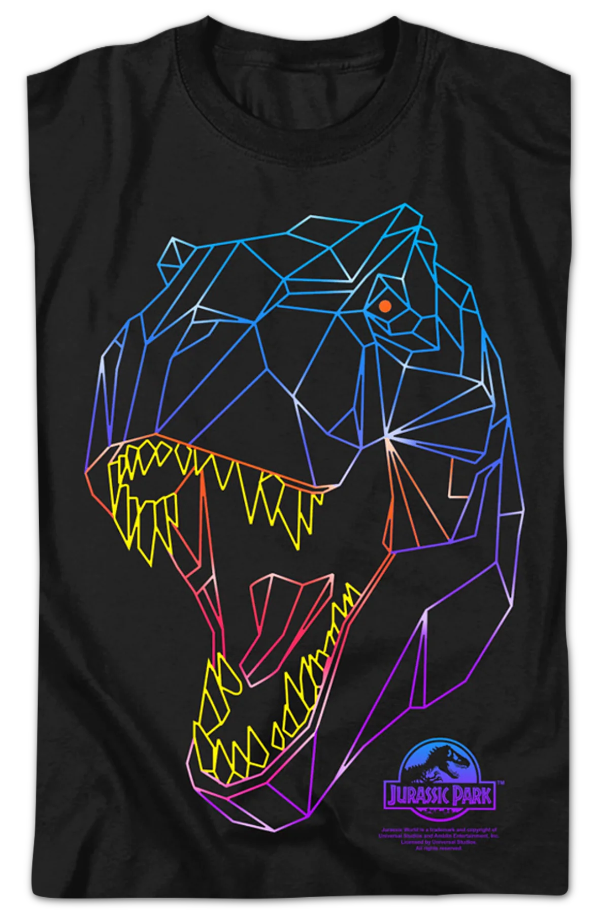 Neon Tyrannosaurus Rex Jurassic Park T-Shirt - Image 2