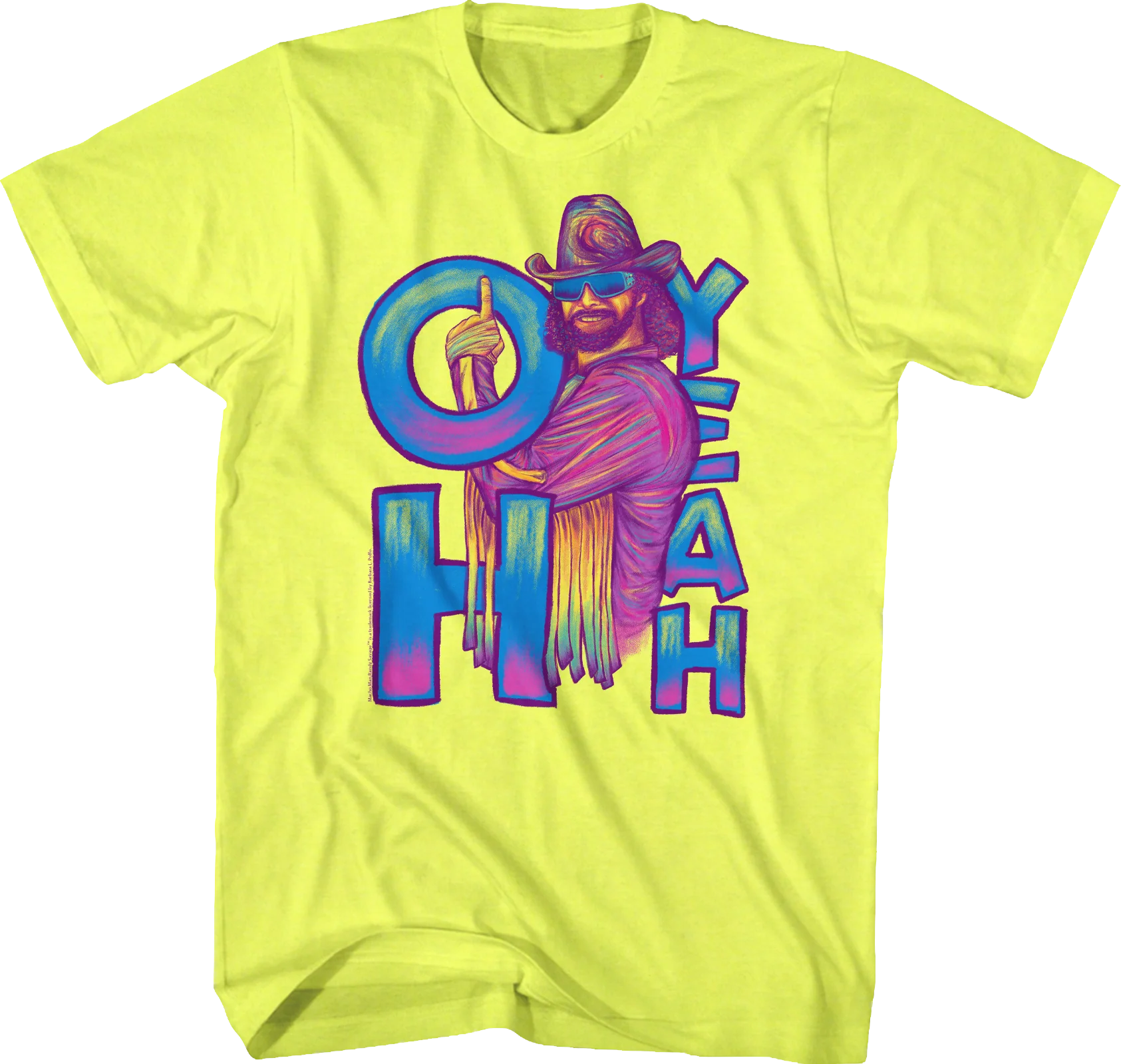 Neon Yellow Macho Man Randy Savage T-Shirt