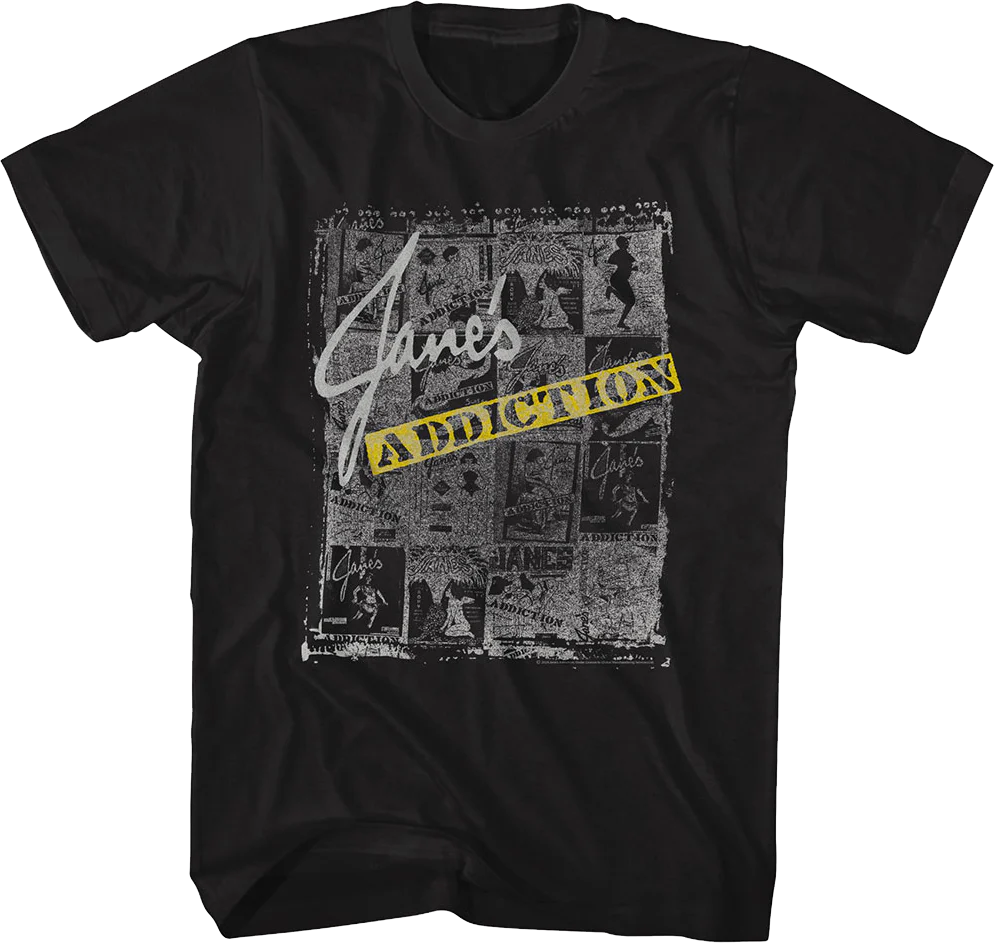 Newspaper Collage Jane's Addiction T-Shirt