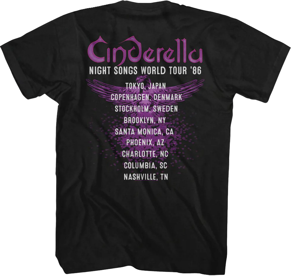 Night Songs World Tour Cinderella T-Shirt - Image 3