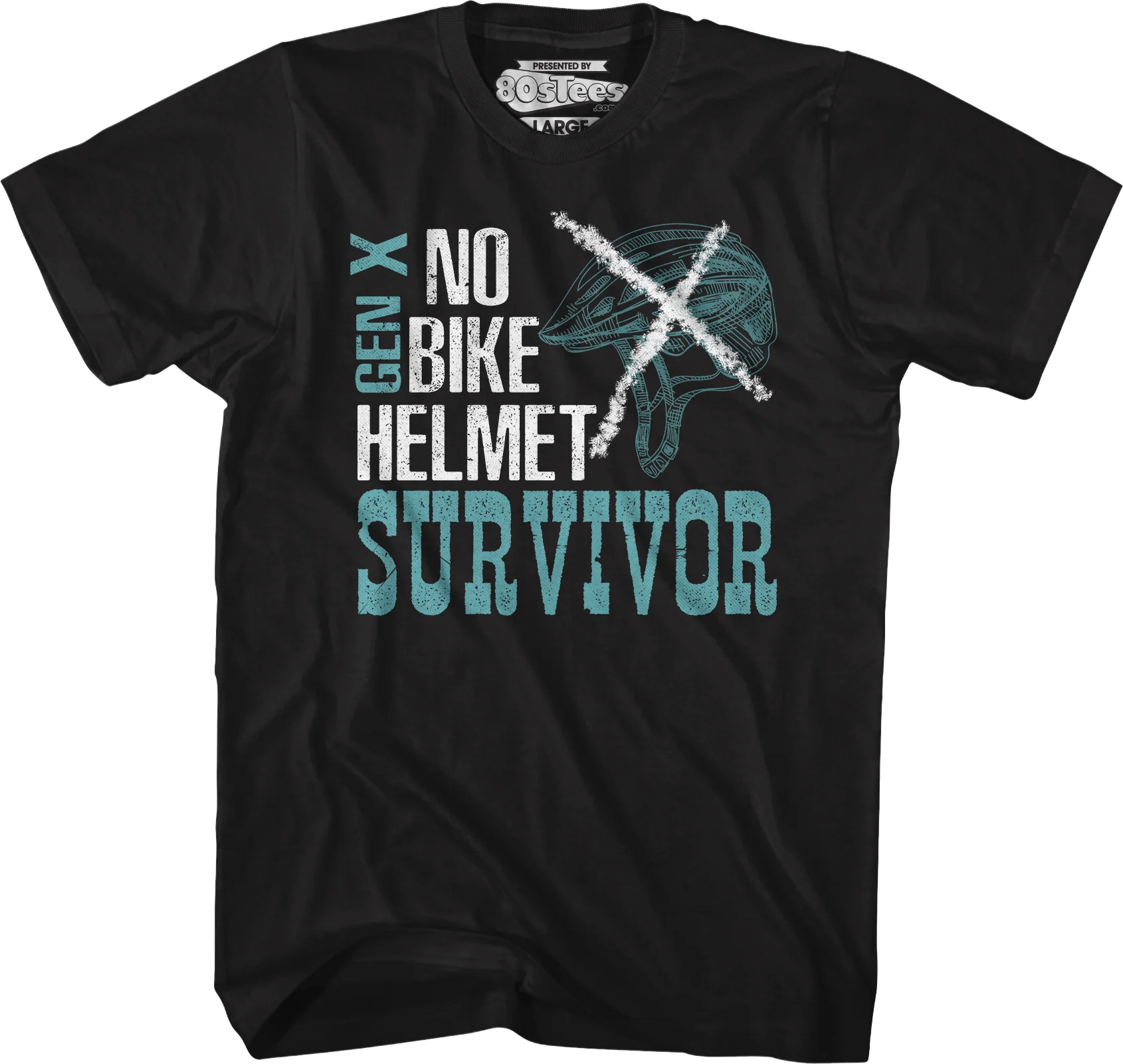No Bike Helmet Survivor T-Shirt - Image 5