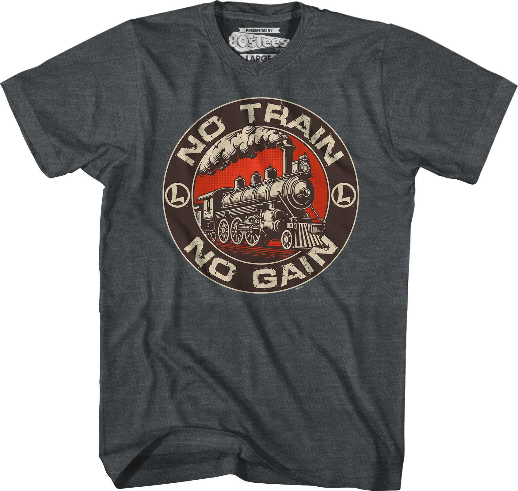 No Train No Gain Lionel Trains T-Shirt - Image 5