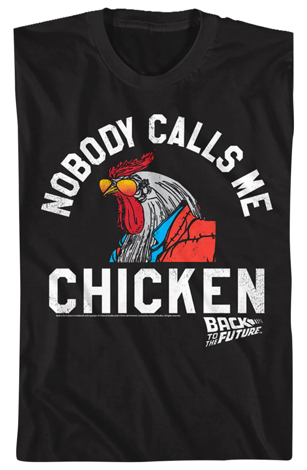 Nobody Calls Me Chicken Back To The Future T-Shirt - Image 2