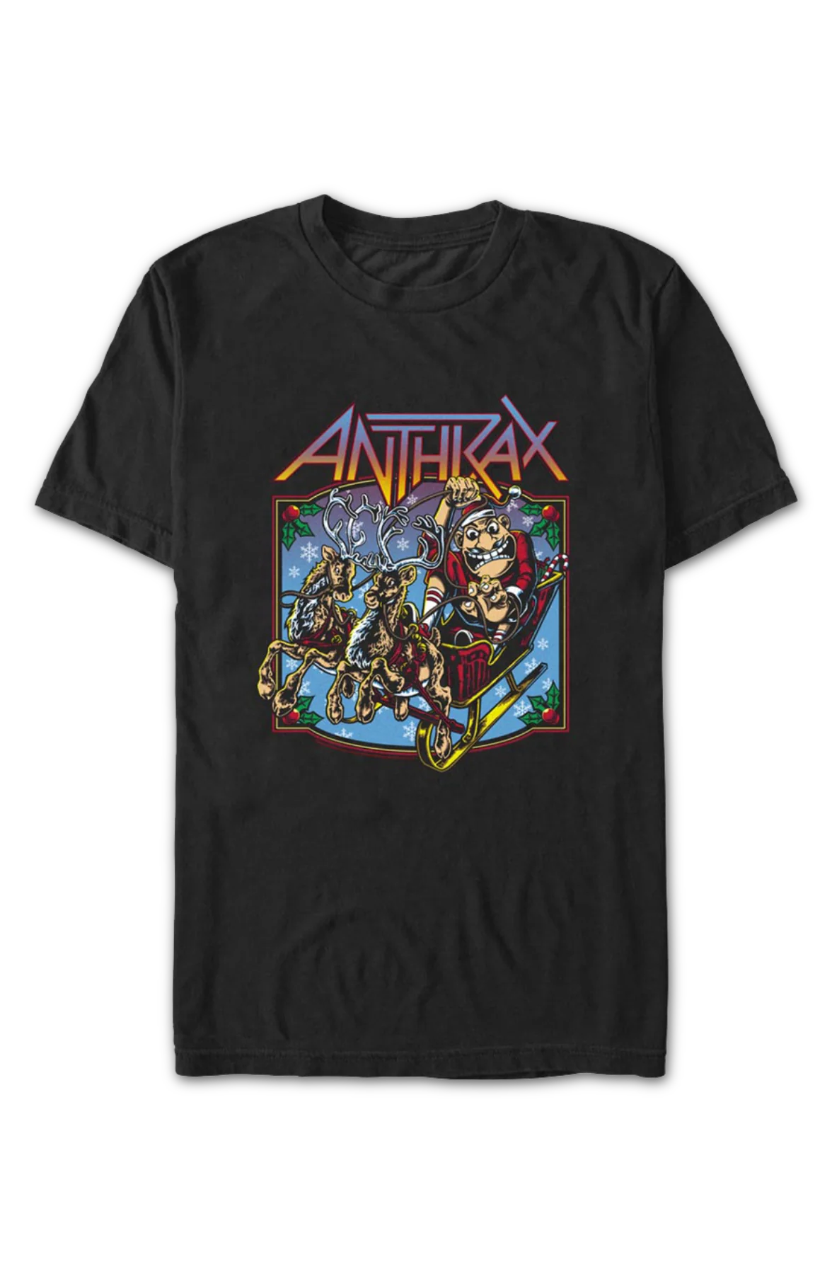Not Man Is Coming To Town Anthrax T-Shirt - Image 2