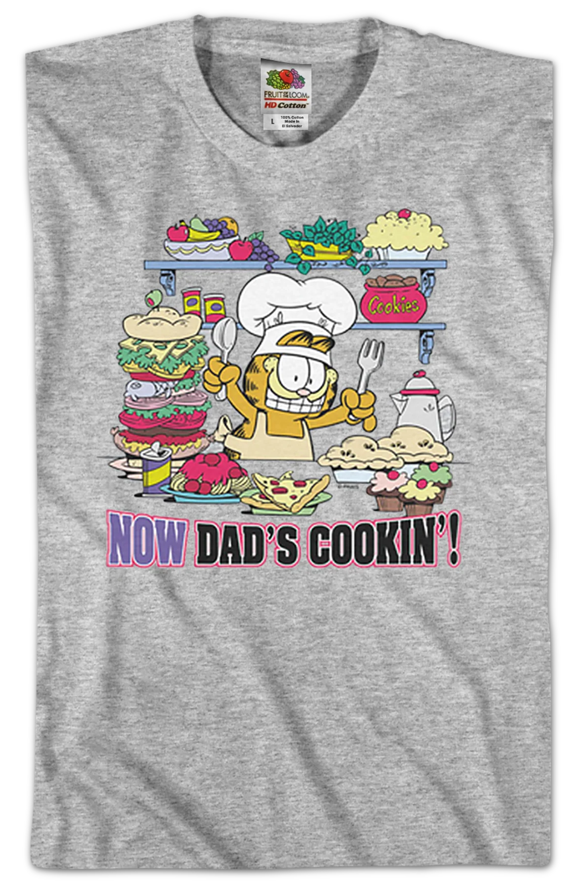Now Dad's Cookin' Garfield T-Shirt - Image 2
