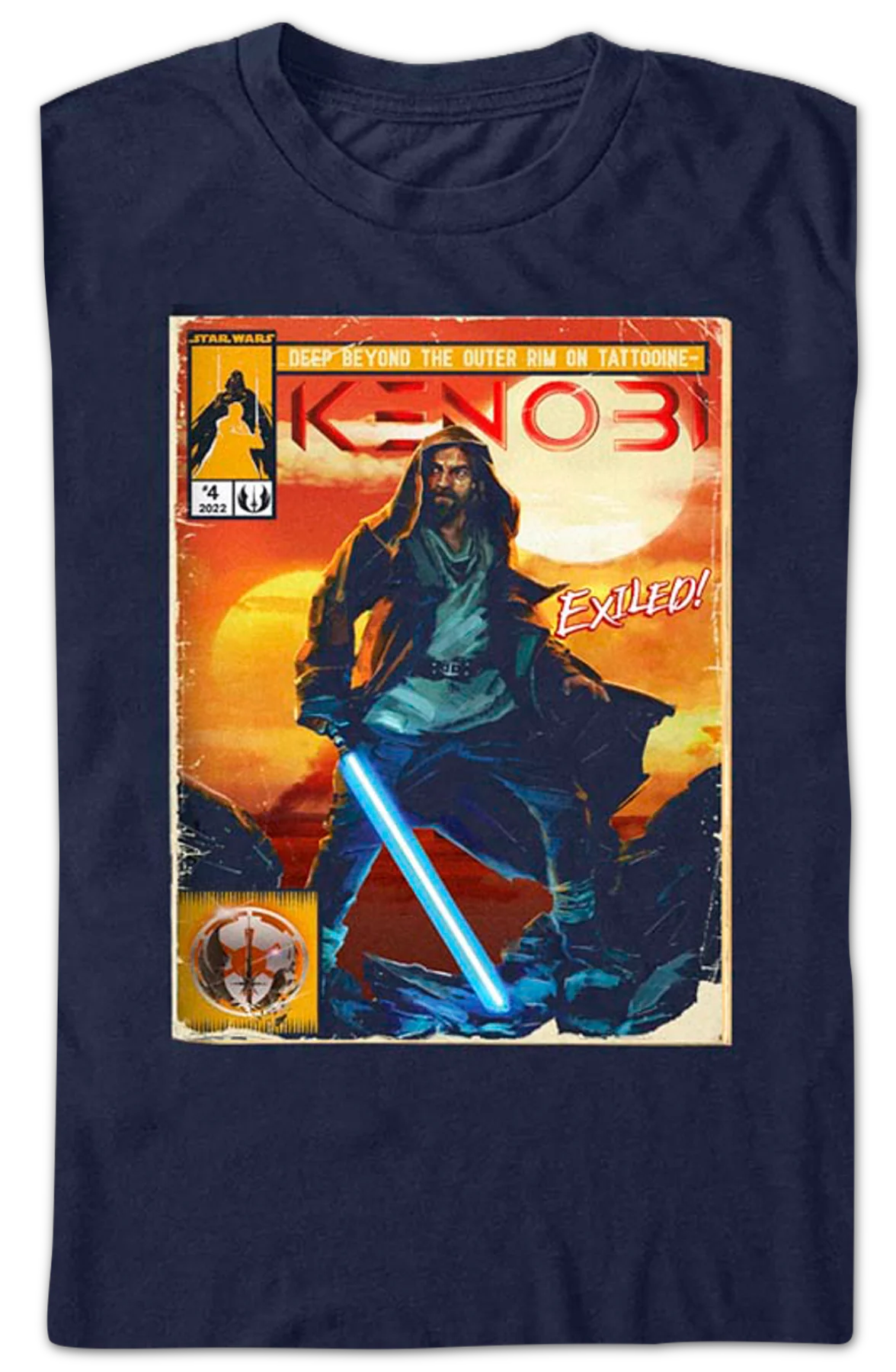 Obi-Wan Kenboi Exiled Star Wars T-Shirt - Image 2