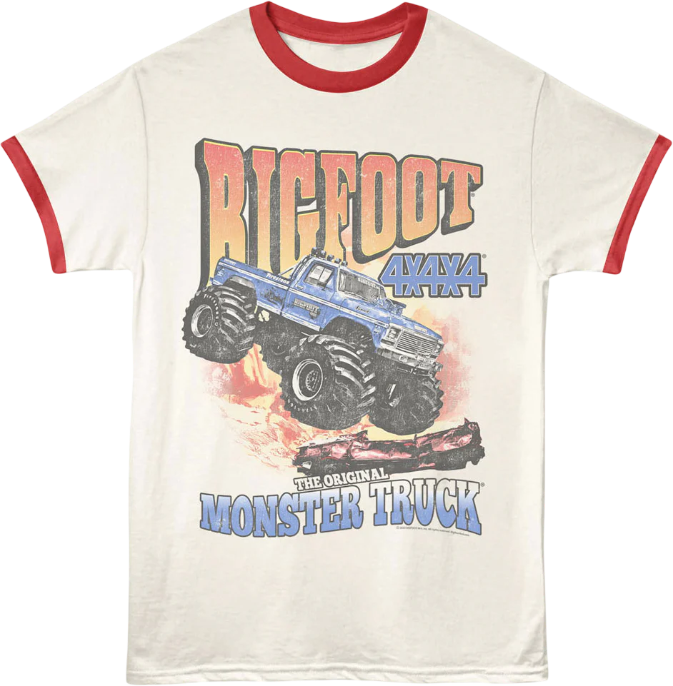 OG Monster Truck Bigfoot Ringer Shirt