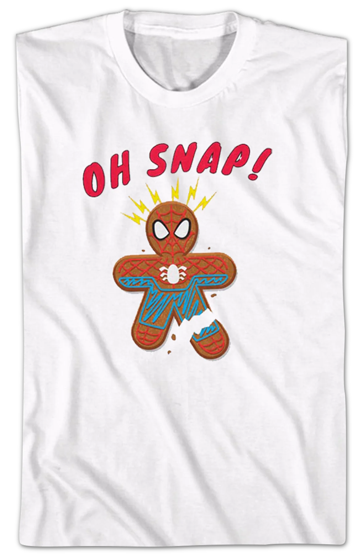 Oh Snap Gingerbread Spider-Man Marvel Comics T-Shirt - Image 2