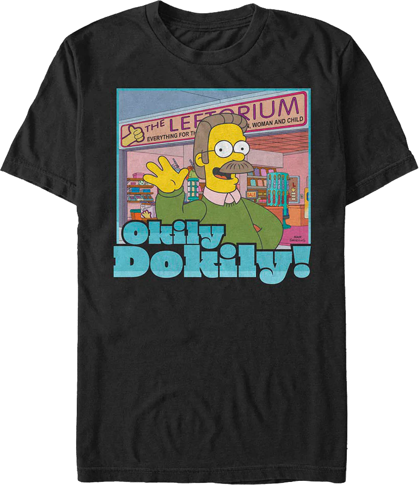 Okily Dokily Leftorium Simpsons T-Shirt
