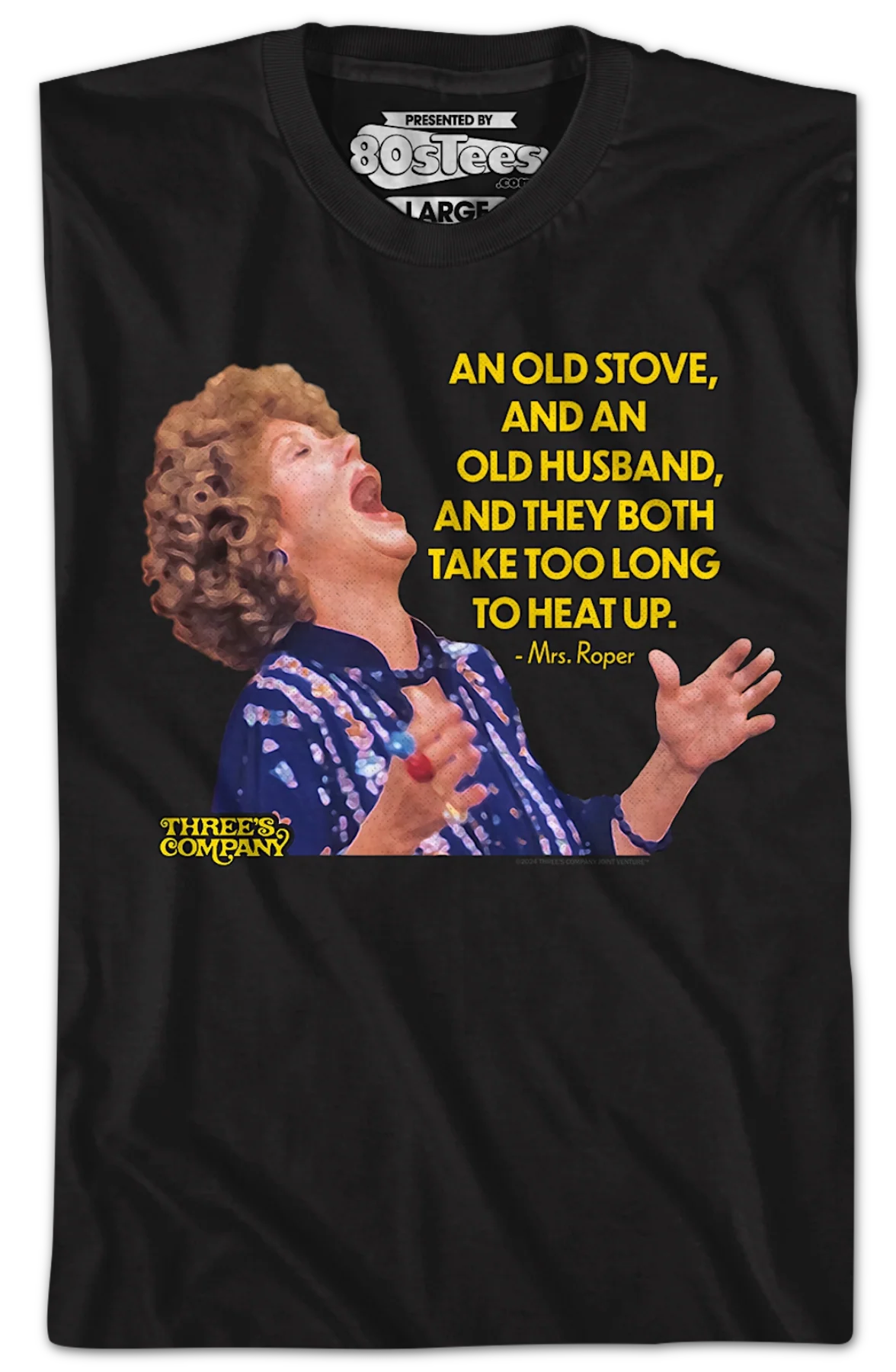 Old Stove Old Husband Three's Company T-Shirt - Image 2