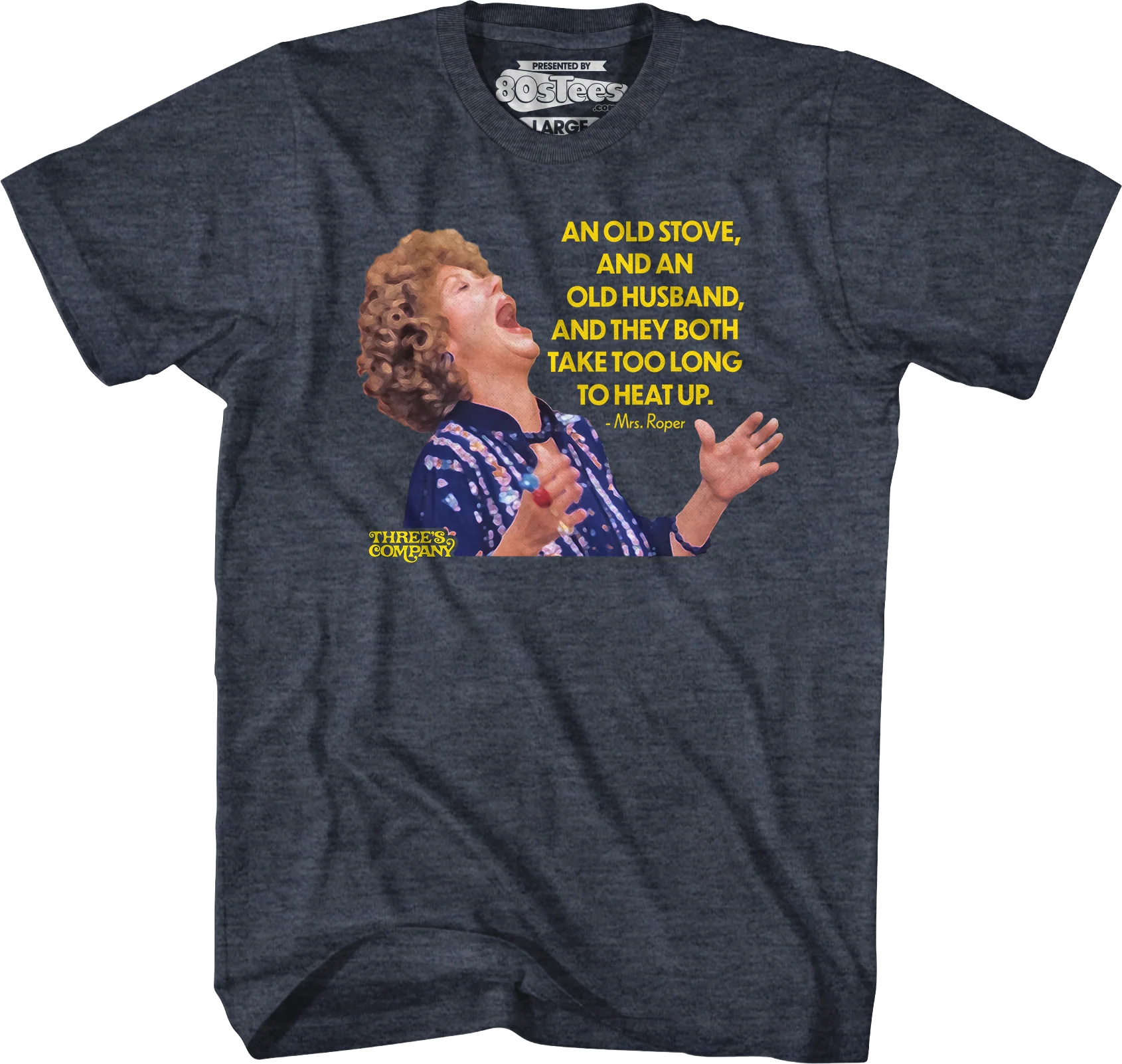 Old Stove Old Husband Three's Company T-Shirt - Image 5