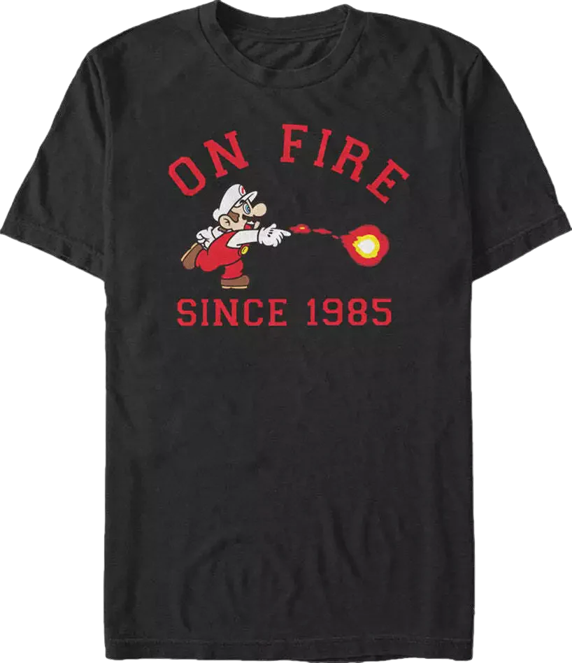 On Fire Since 1985 Super Mario Bros. T-Shirt