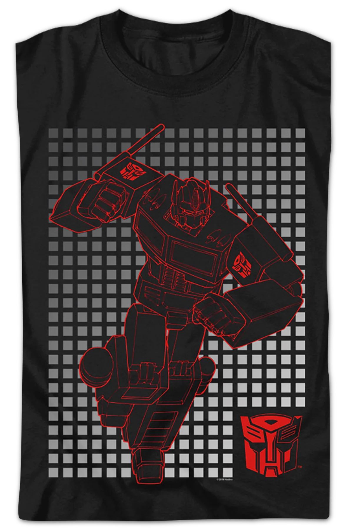 Optimus Prime Grid Transformers T-Shirt - Image 2