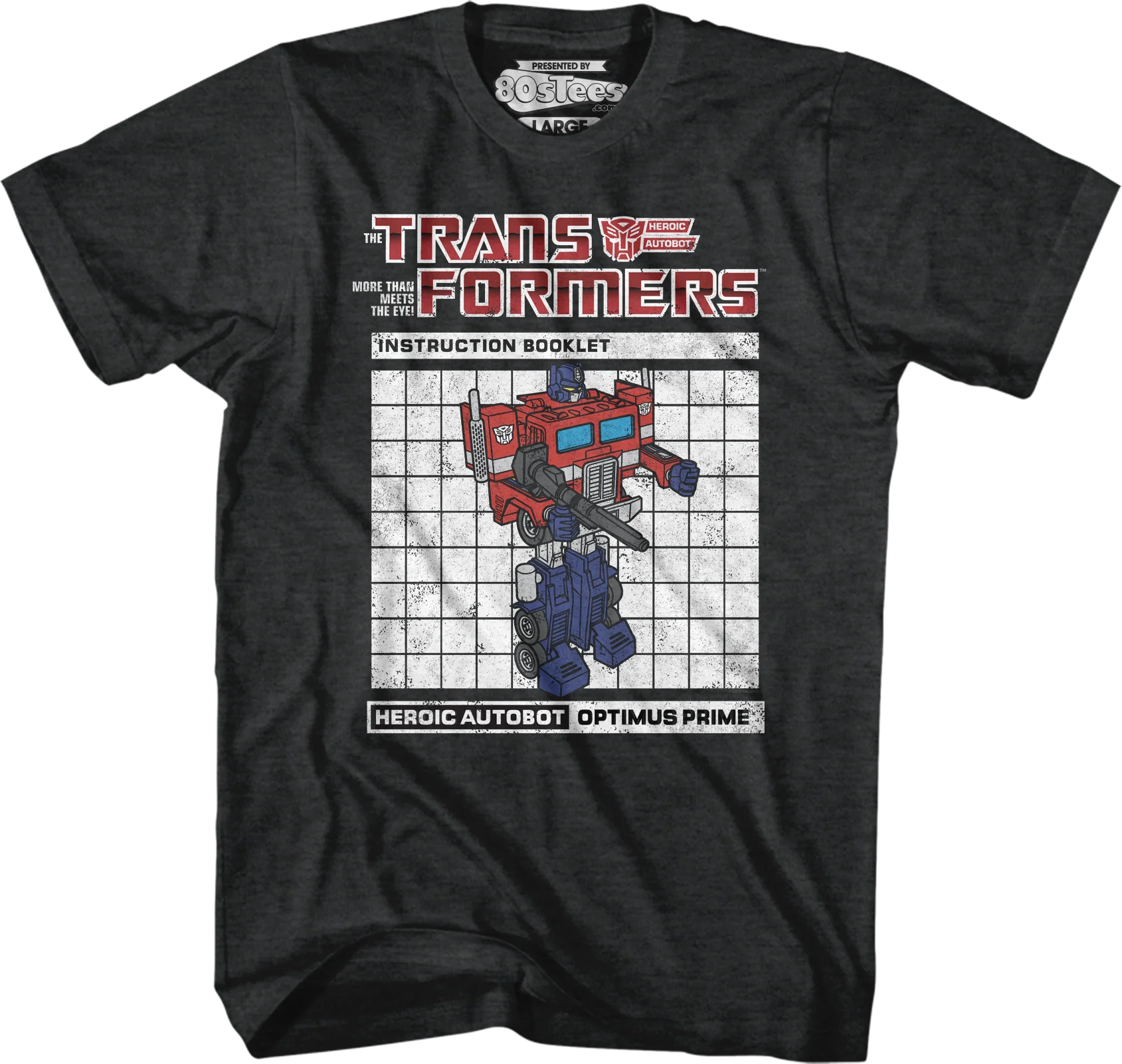 Optimus Prime Instruction Booklet Transformers T-Shirt