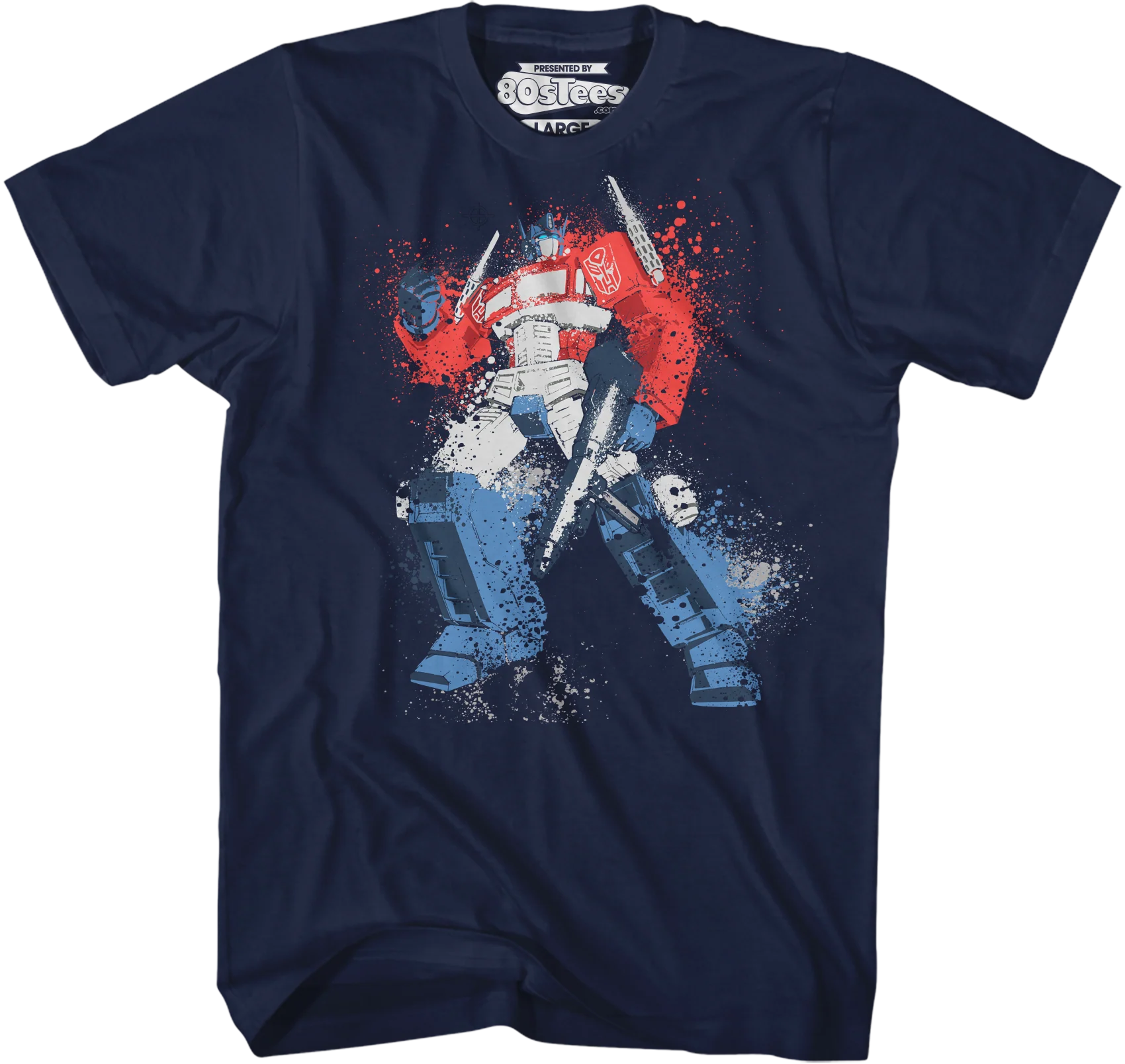 Optimus Prime Paint Splatter Transformers T-Shirt