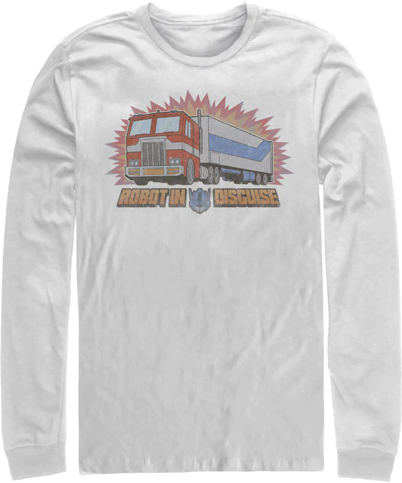 Optimus Prime Robot In Disguise Transformers Long Sleeve Shirt