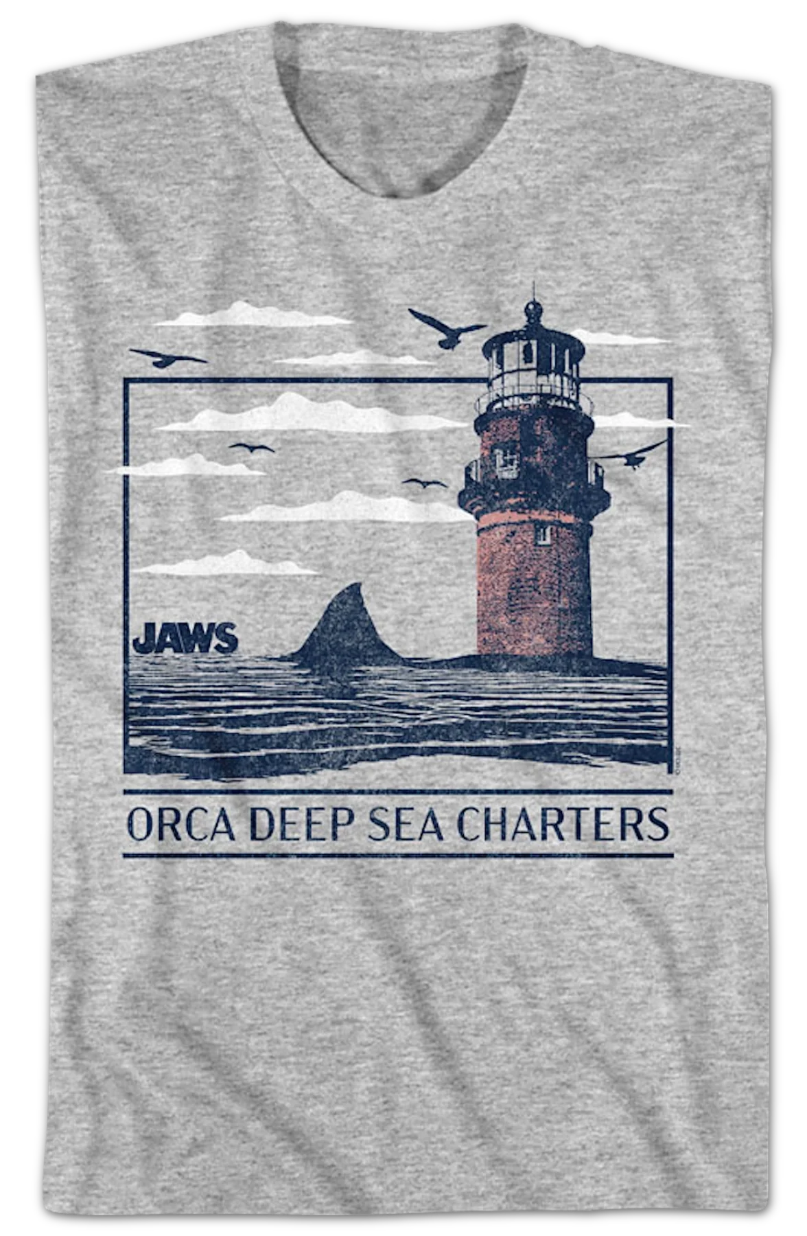 Orca Deep Sea Charters Jaws T-Shirt - Image 2