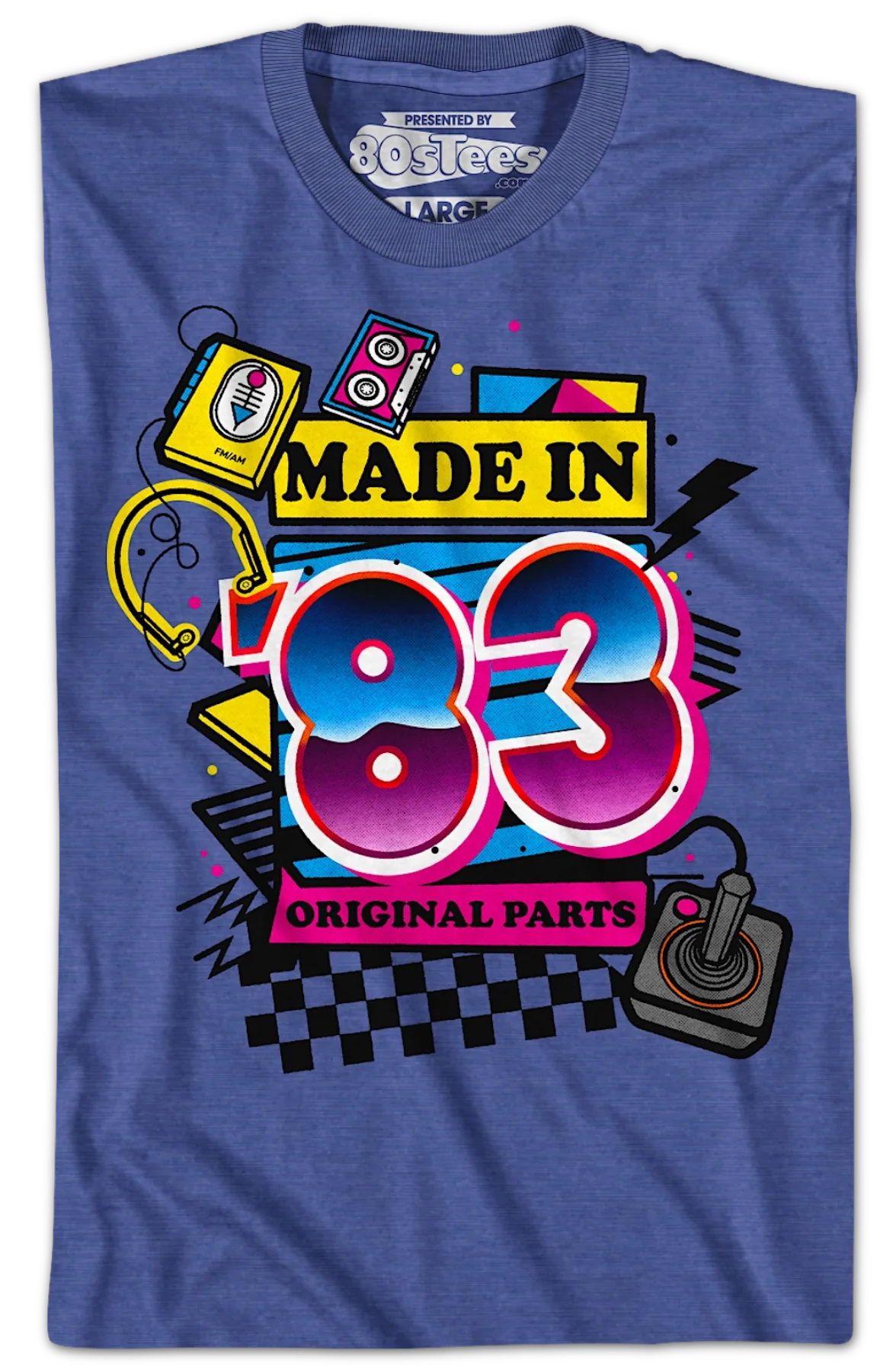 Original Parts Made In '83 T-Shirt - Image 2