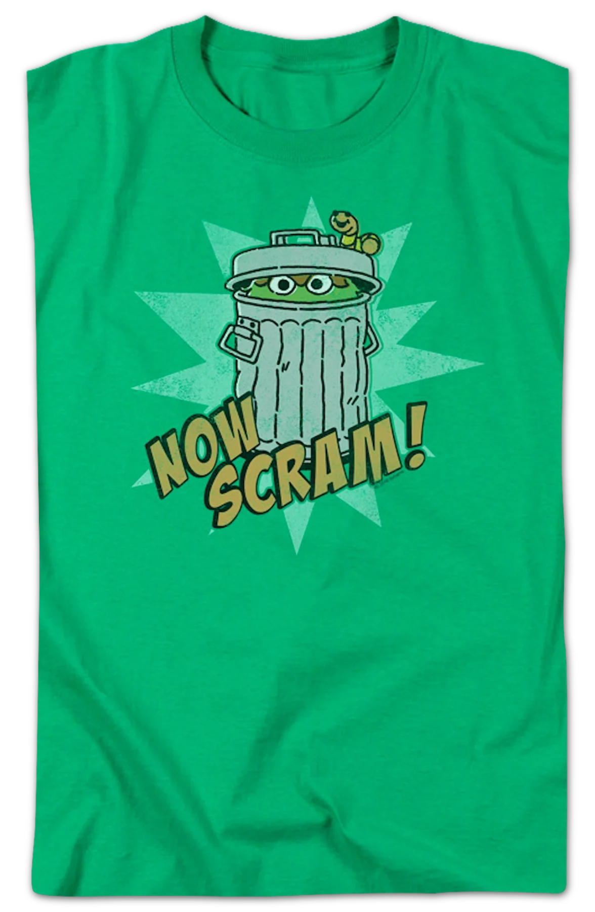 Oscar The Grouch Now Scram Sesame Street T-Shirt - Image 2