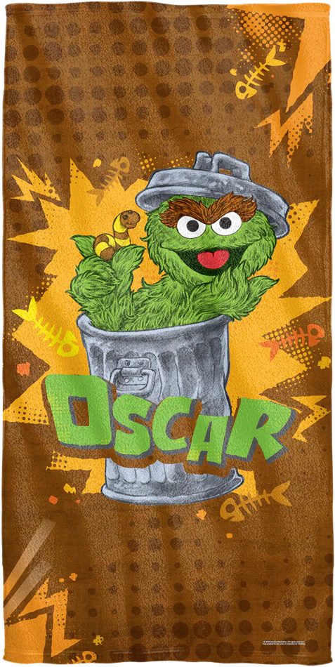 Oscar The Grouch Sesame Street Towel