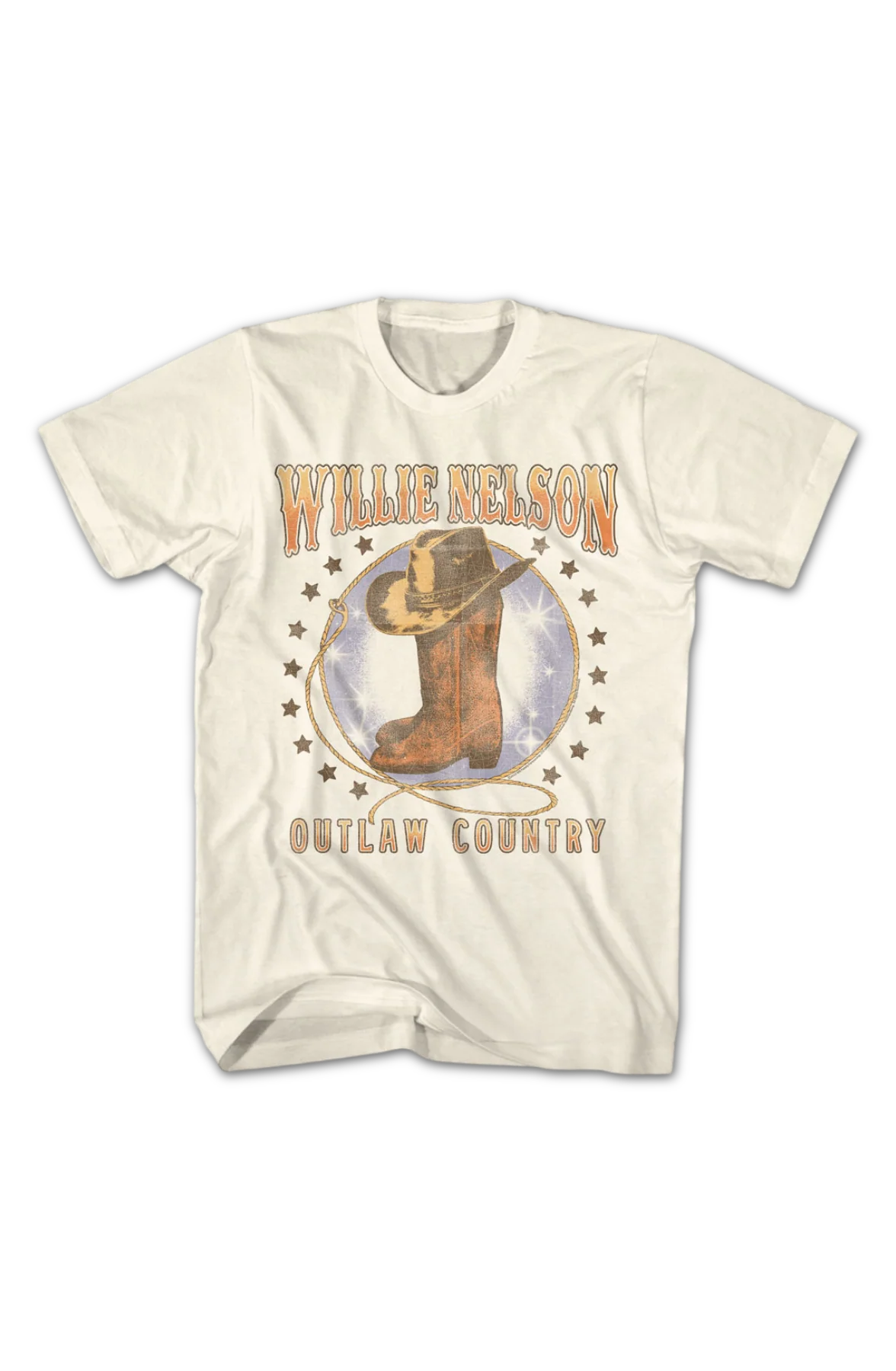 Outlaw Country Boots & Hat Willie Nelson T-Shirt - Image 2