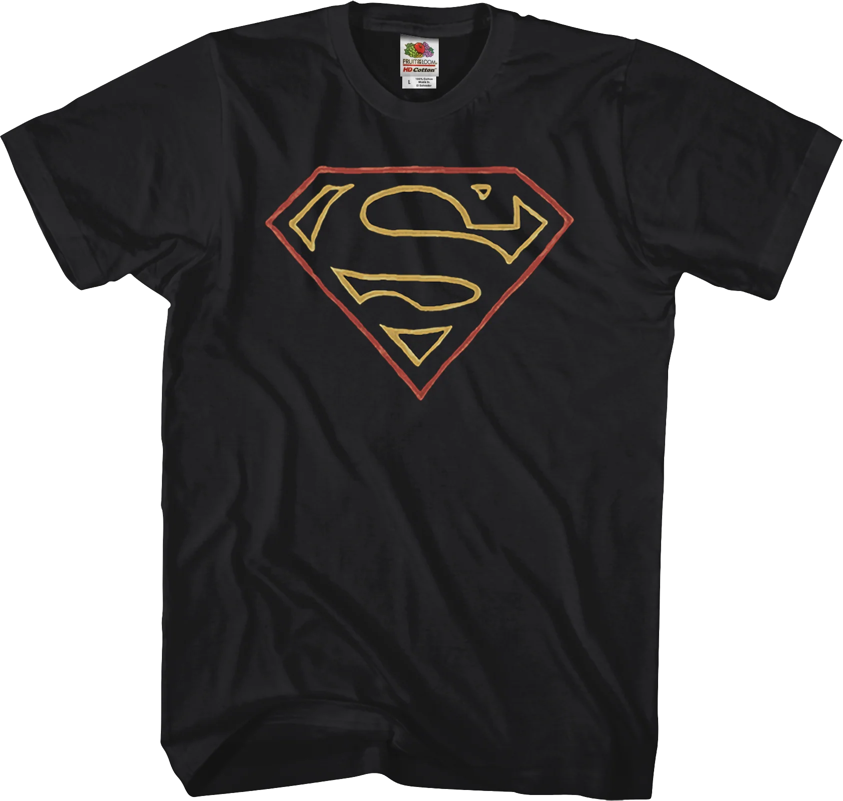 Outlined Superman Logo T-Shirt