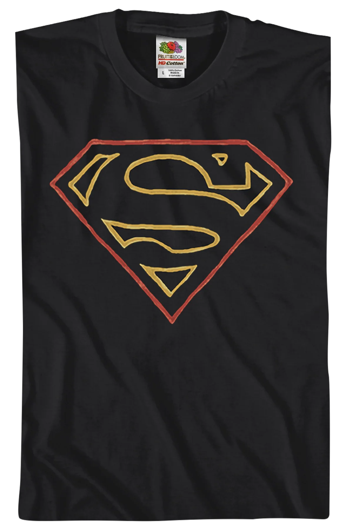 Outlined Superman Logo T-Shirt - Image 2