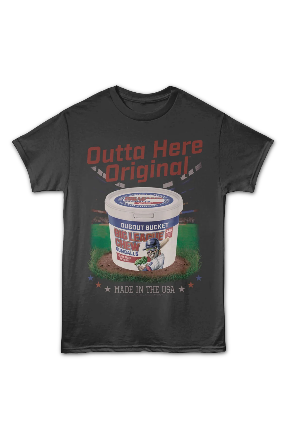 Outta Here Original Dugout Bucket Big League Chew T-Shirt - Image 2