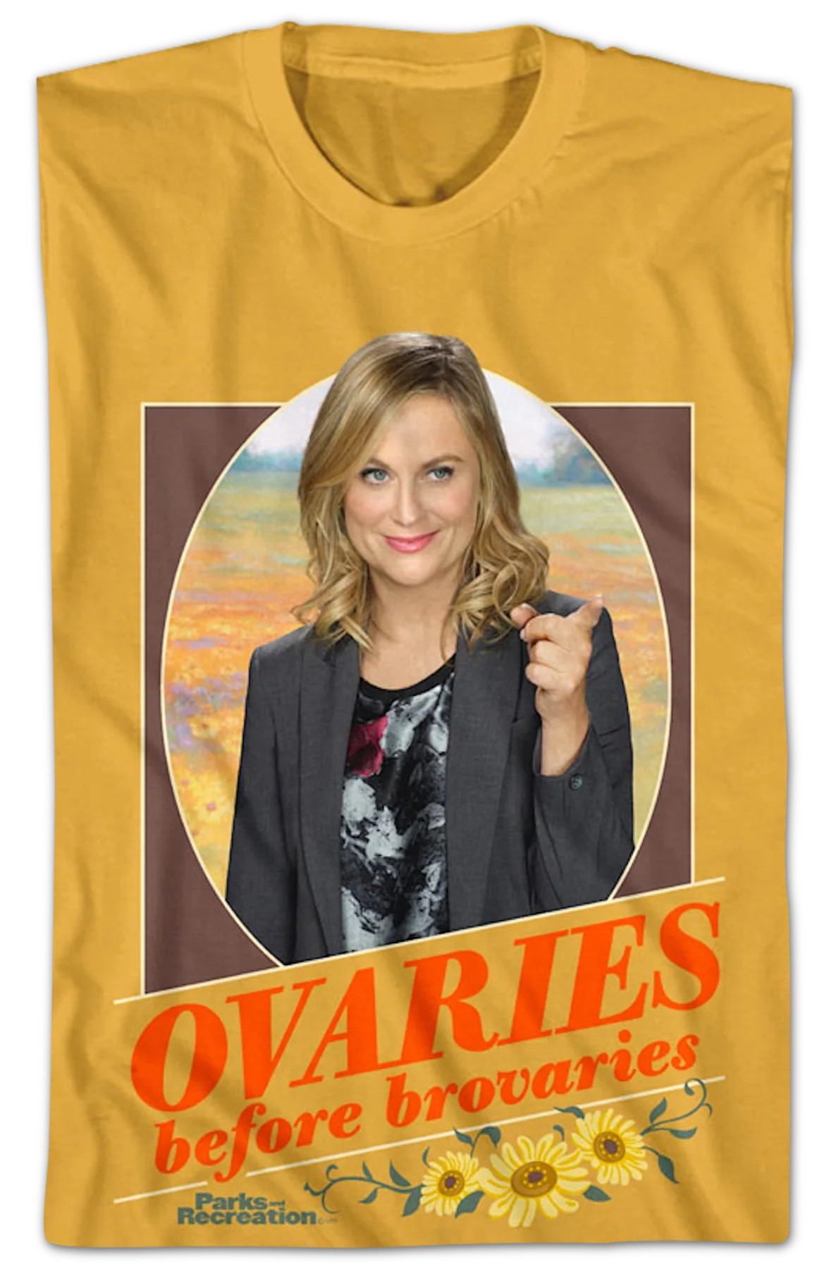 Ovaries Before Brovaries Parks And Recreation T-Shirt - Image 2