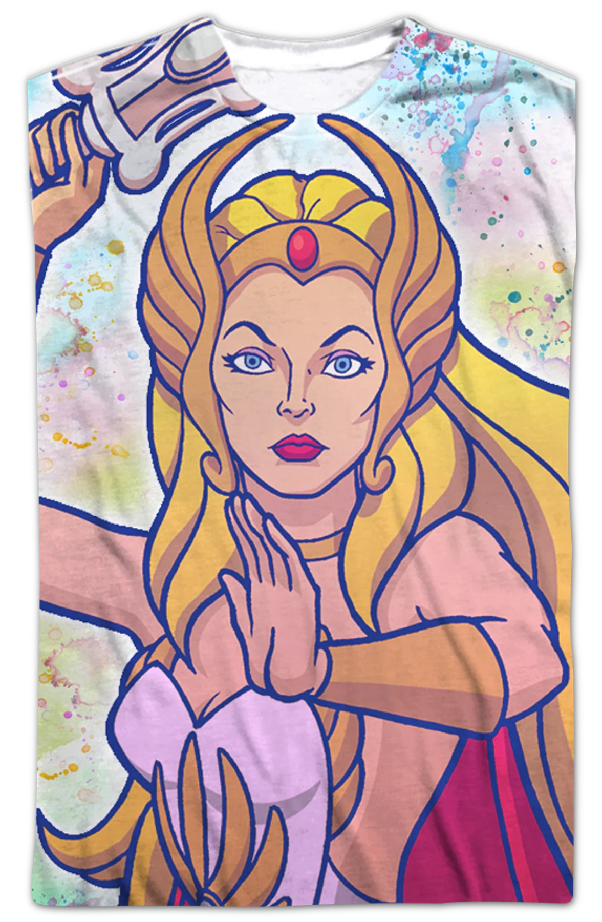Paint Splattered She-Ra Masters of the Universe T-Shirt - Image 2