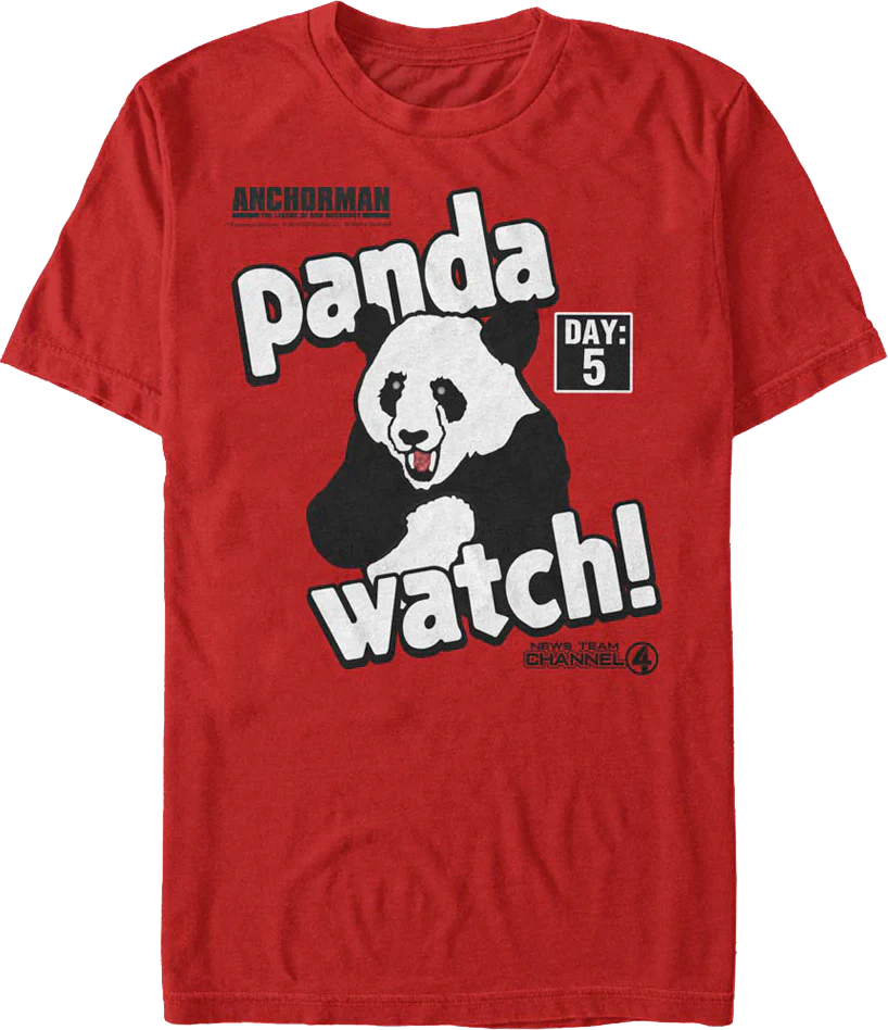 Panda Watch Anchorman T-Shirt
