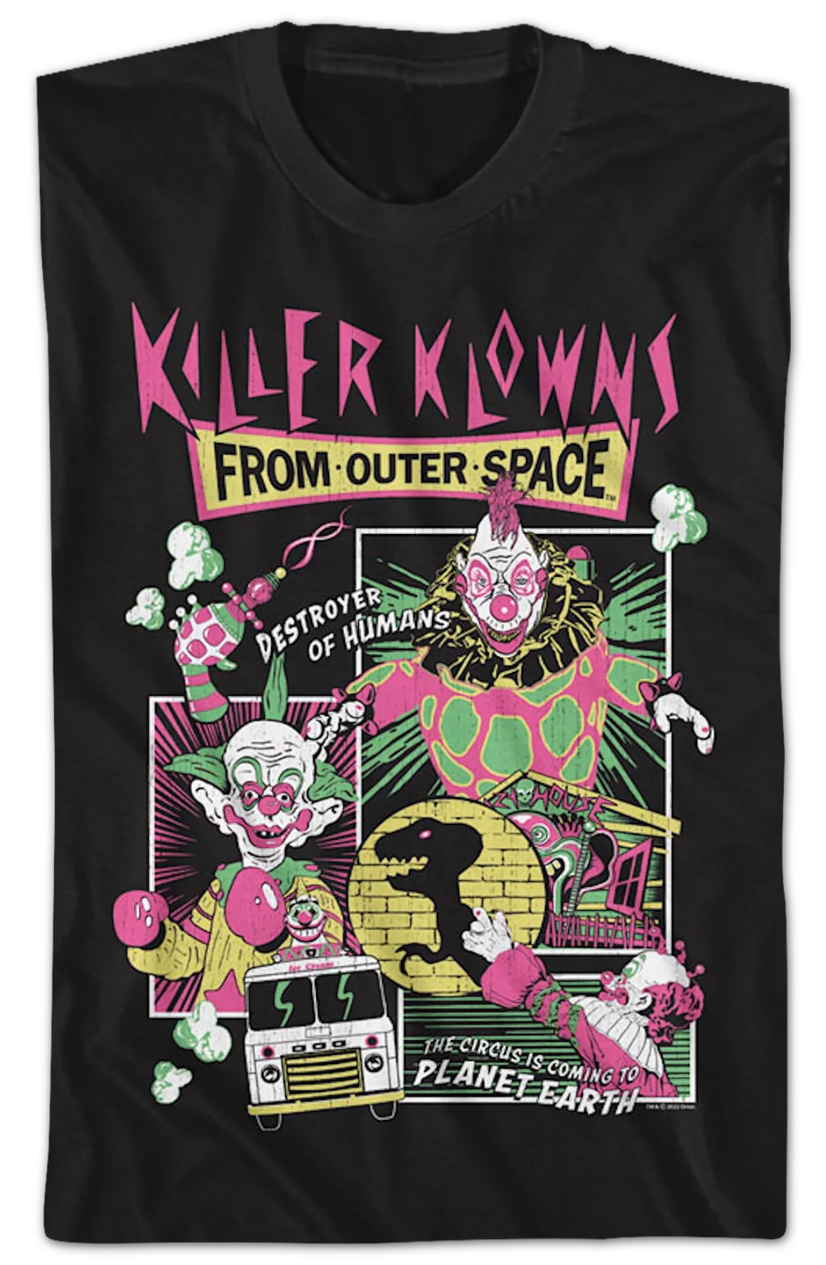 Panel Collage Killer Klowns From Outer Space T-Shirt - Image 2