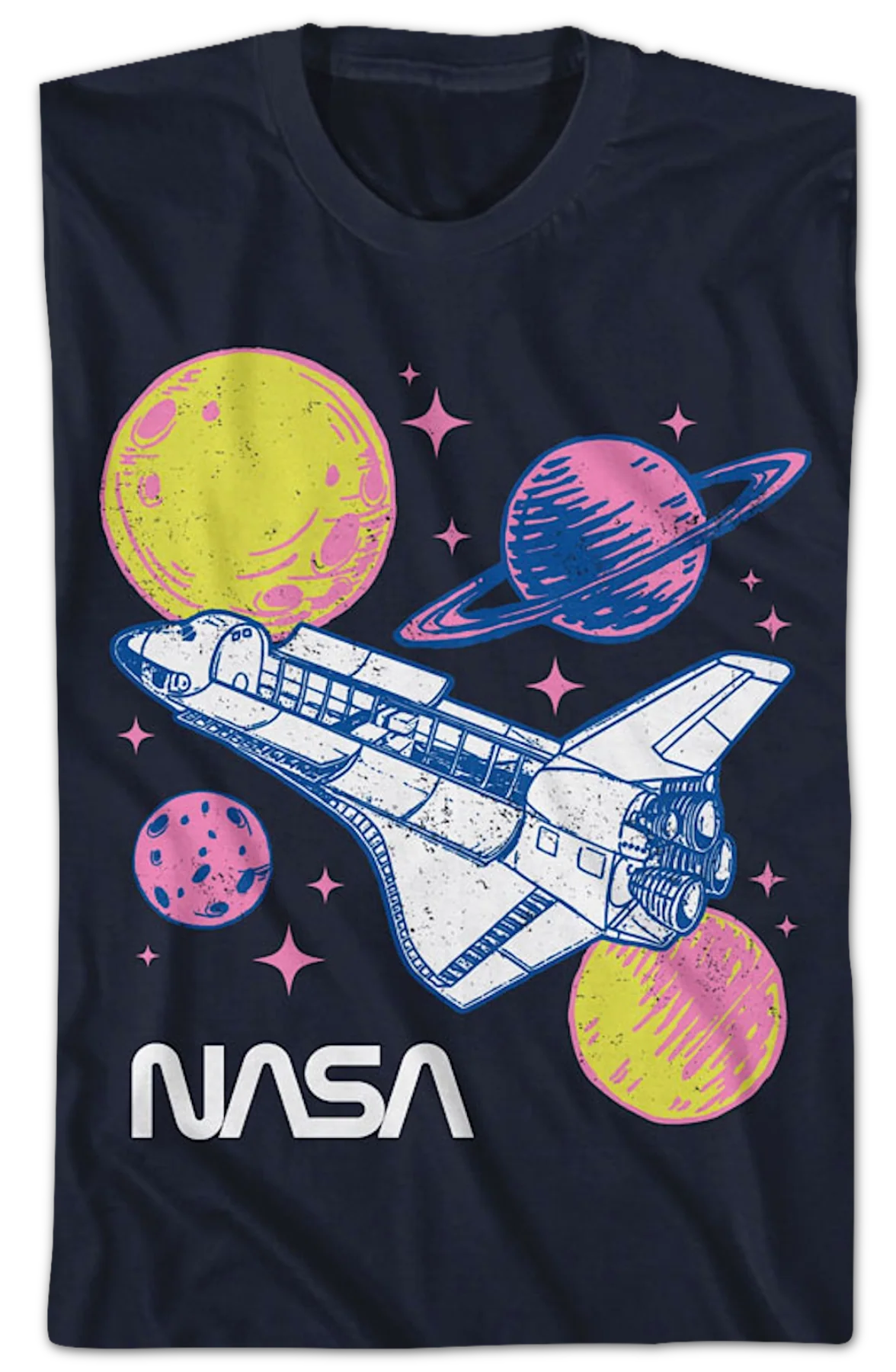 Pastel Planets NASA T-Shirt - Image 2