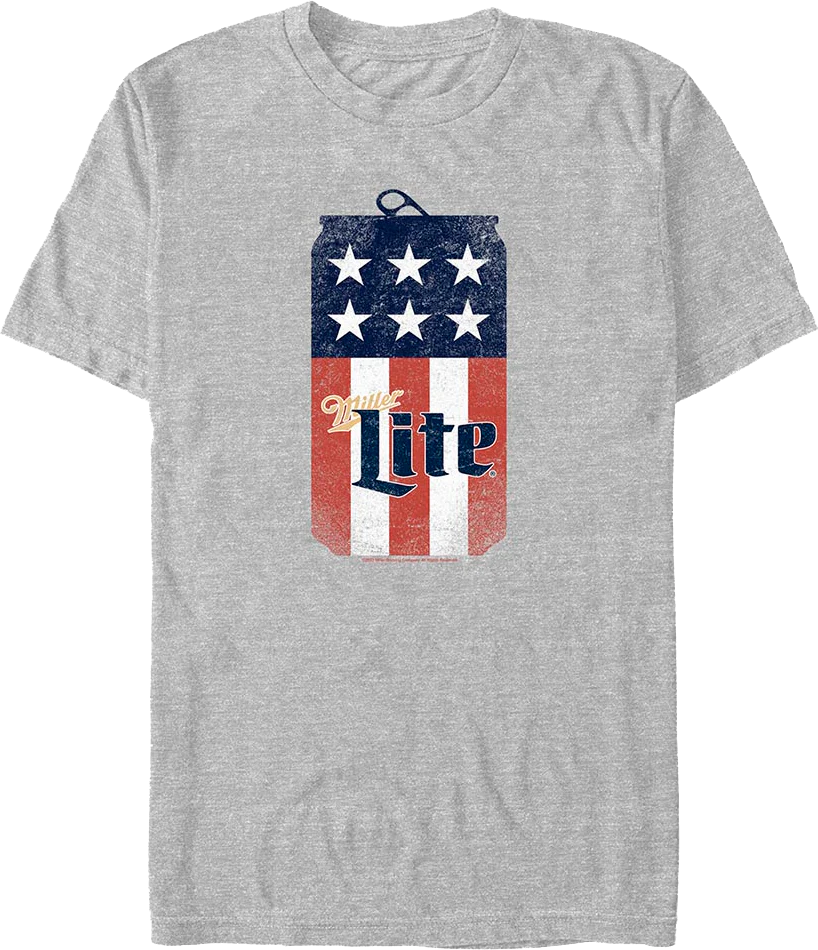 Patriotic Beer Can Miller Lite T-Shirt