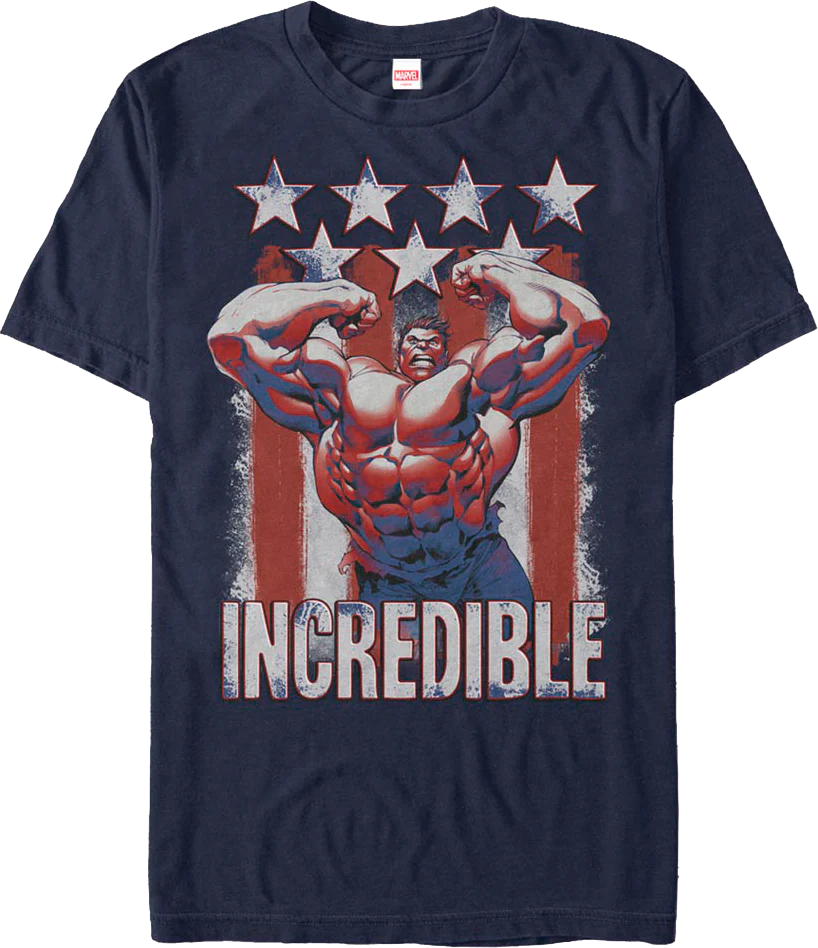 Patriotic Incredible Hulk Marvel Comics T-Shirt
