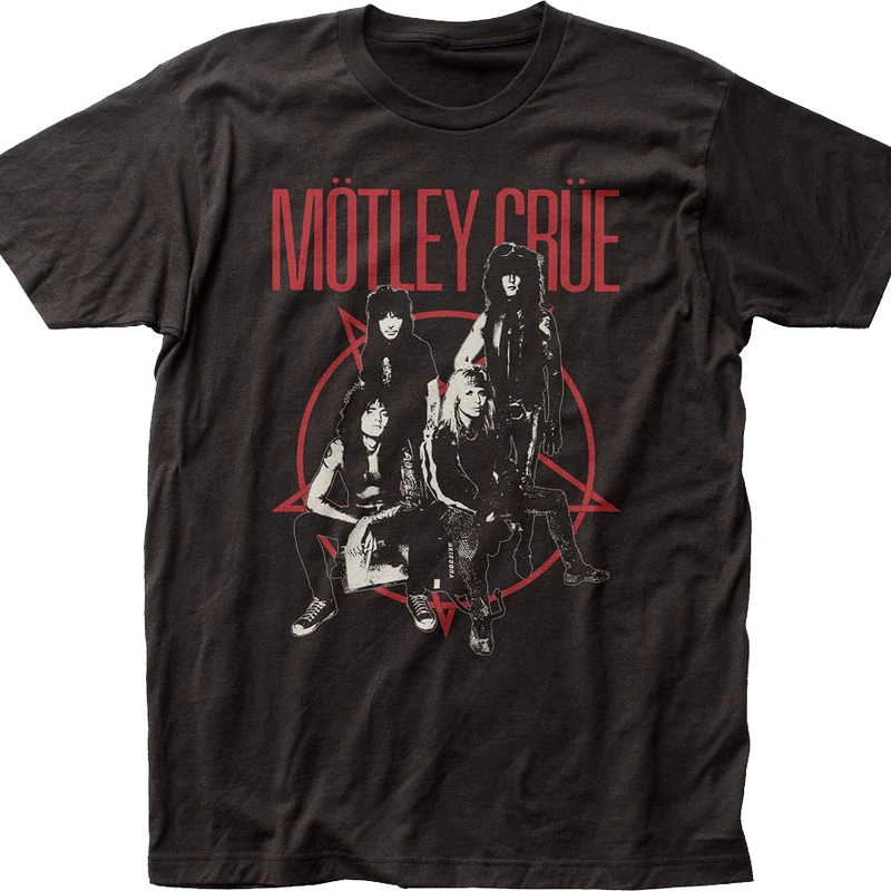 Pentagram Group Photo Motley Crue T-Shirt